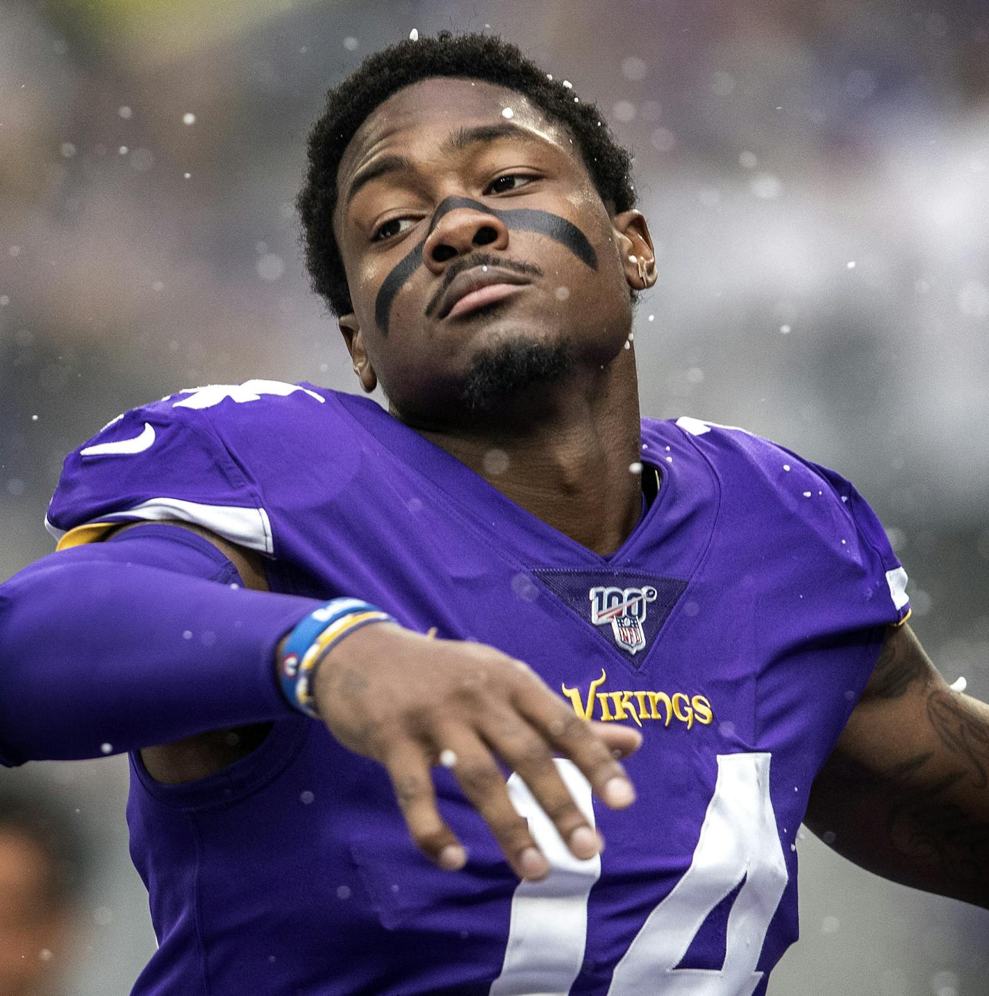 Minnesota Vikings' Stefon Diggs. ] CARLOS GONZALEZ &#x2022; cgonzalez@startribune.com &#x2013; Minneapolis, MN &#x2013; September 22, 2019, U.S. Bank Stadium, NFL, Minnesota Vikings vs. Oakland Raiders