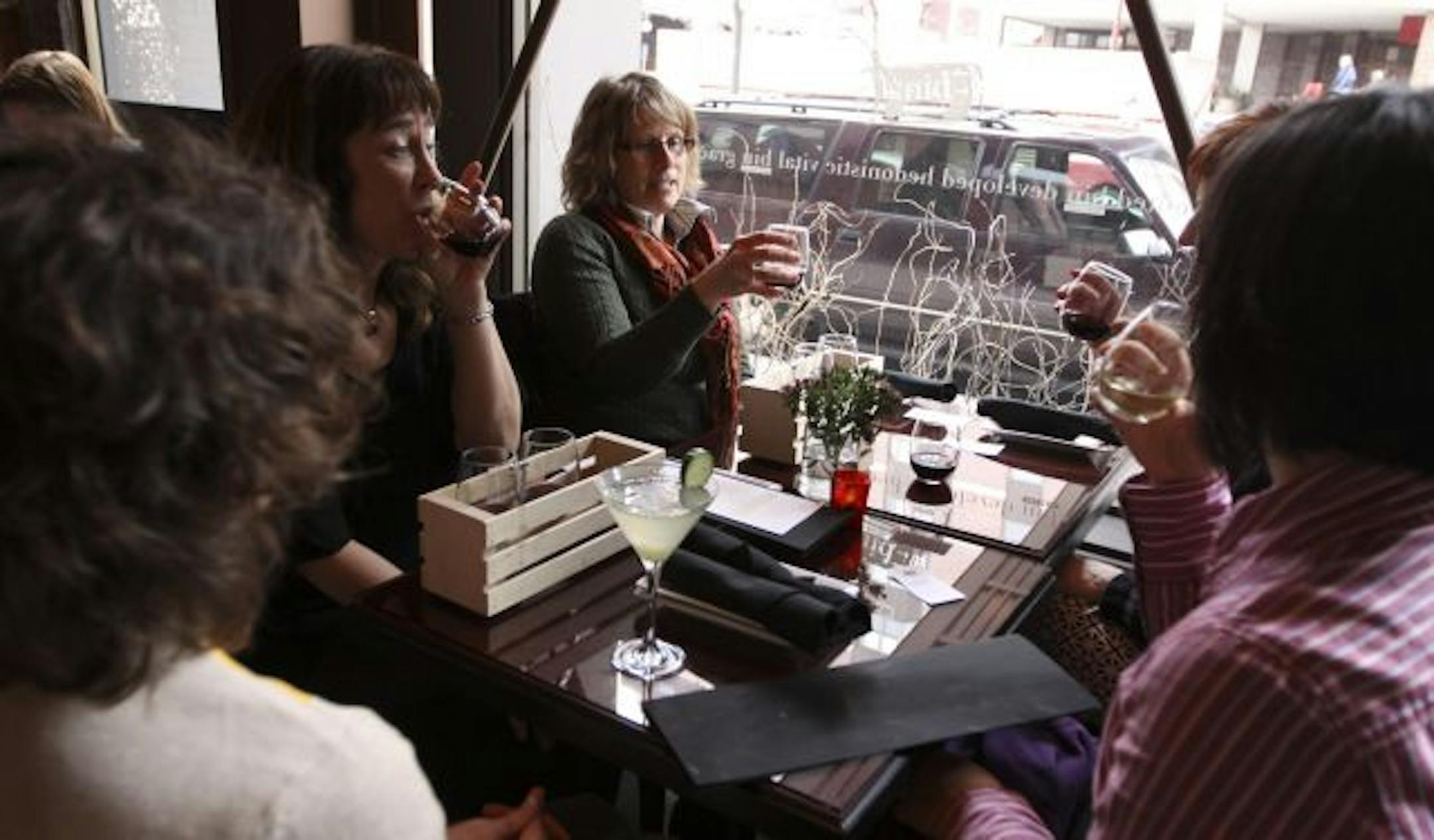 Bin Wine Bar, Lowertown, in this picture; from left, Carrie Marsh, Vicki Farden, Susan Haugen, Karen Hassan and Ji Young Choi.
