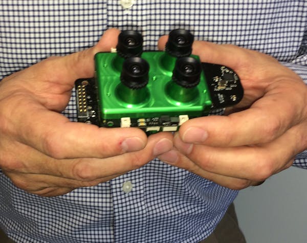 The Sentera-developed sensor placed in the belly of a drone is the secret sauce that provides comprehensive data on the threats, moisture and fertiliz