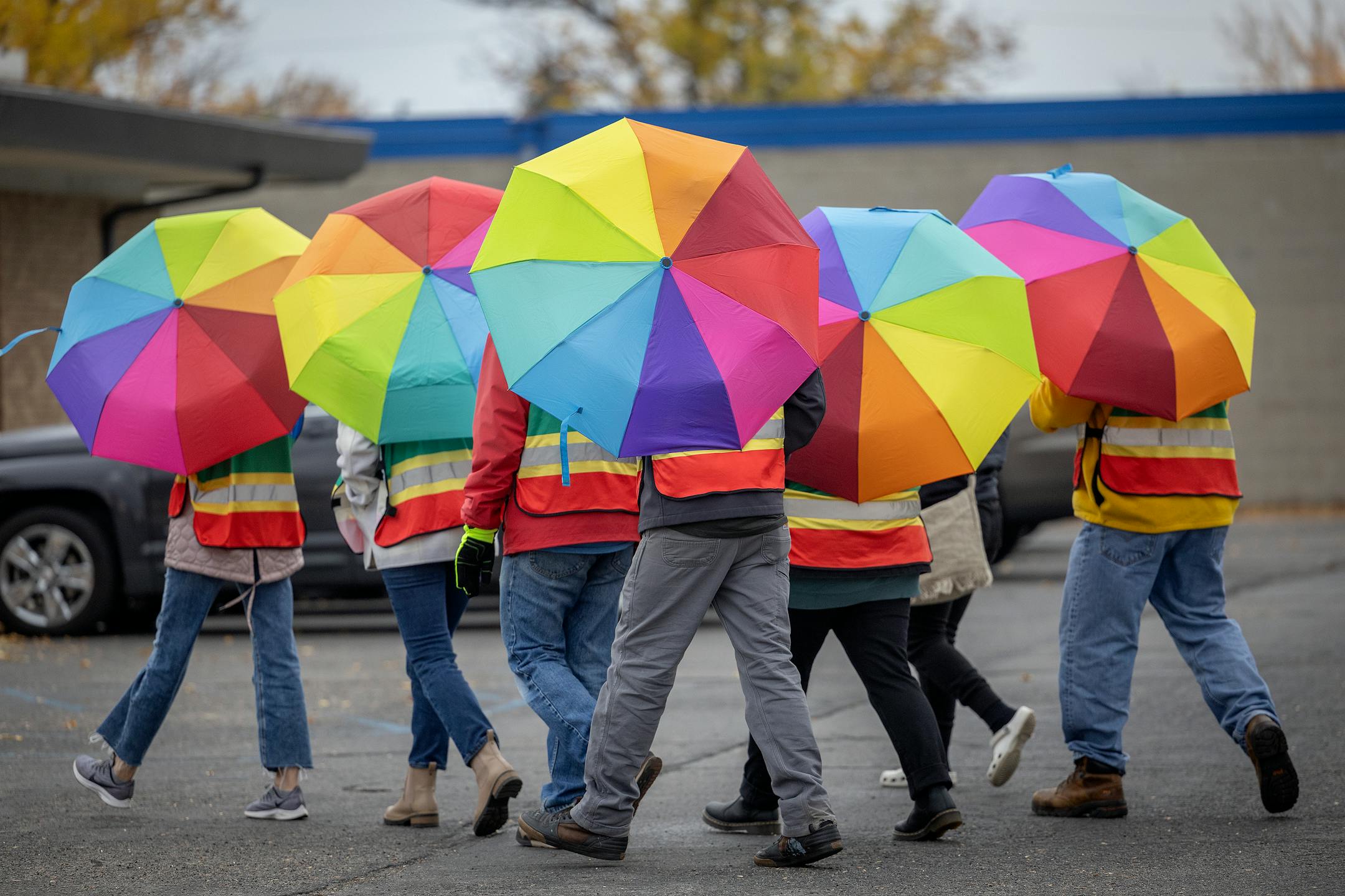 The Red River Women's Clinic security helped escort a woman to her appointment.
