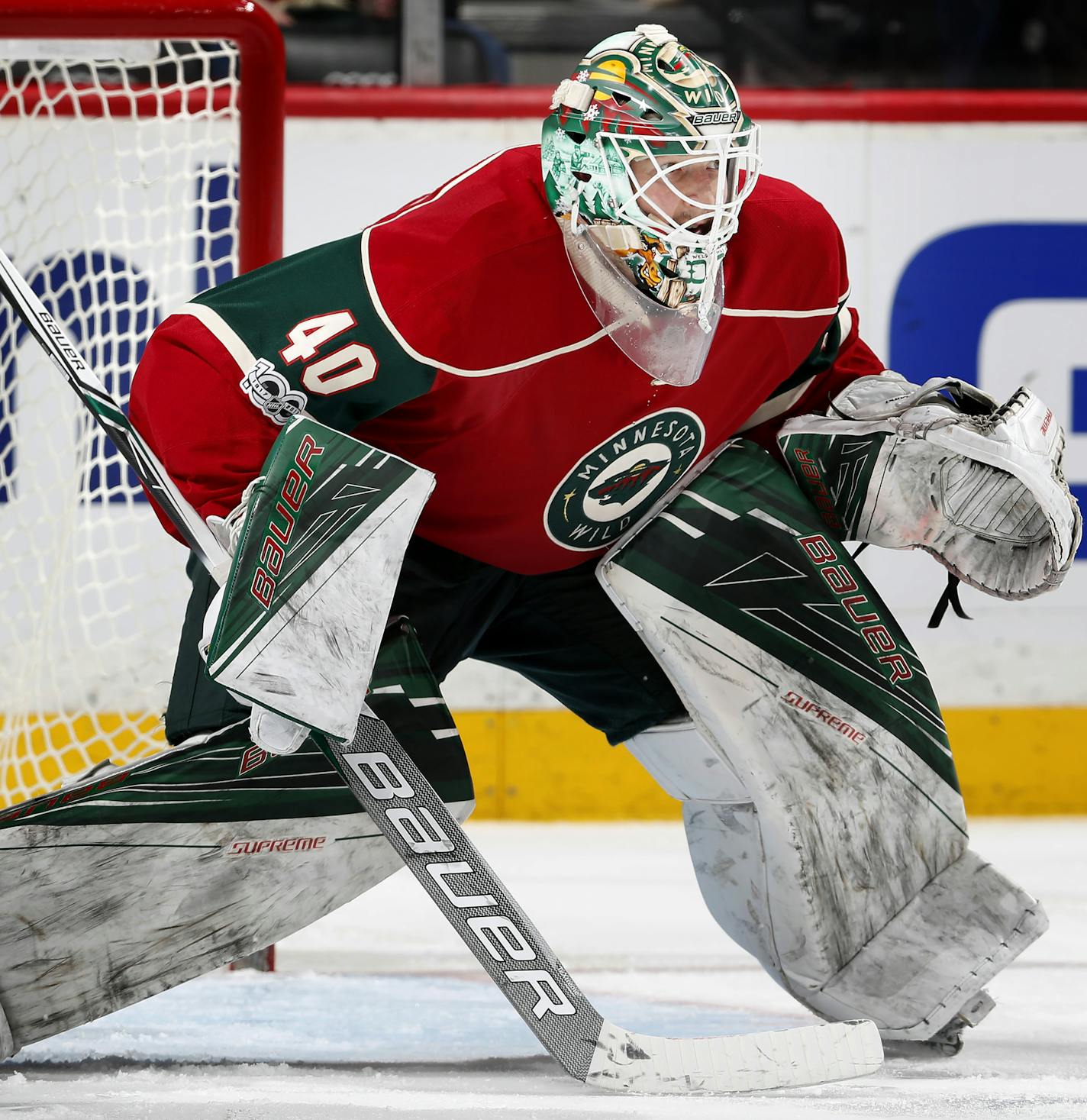 Minnesota Wild Devan Dubnyk (40). ] CARLOS GONZALEZ cgonzalez@startribune.com - January 19, 2017, St. Paul, MN, Xcel Energy Center, NHL, Hockey, Arizona Coyotes at Minnesota Wild