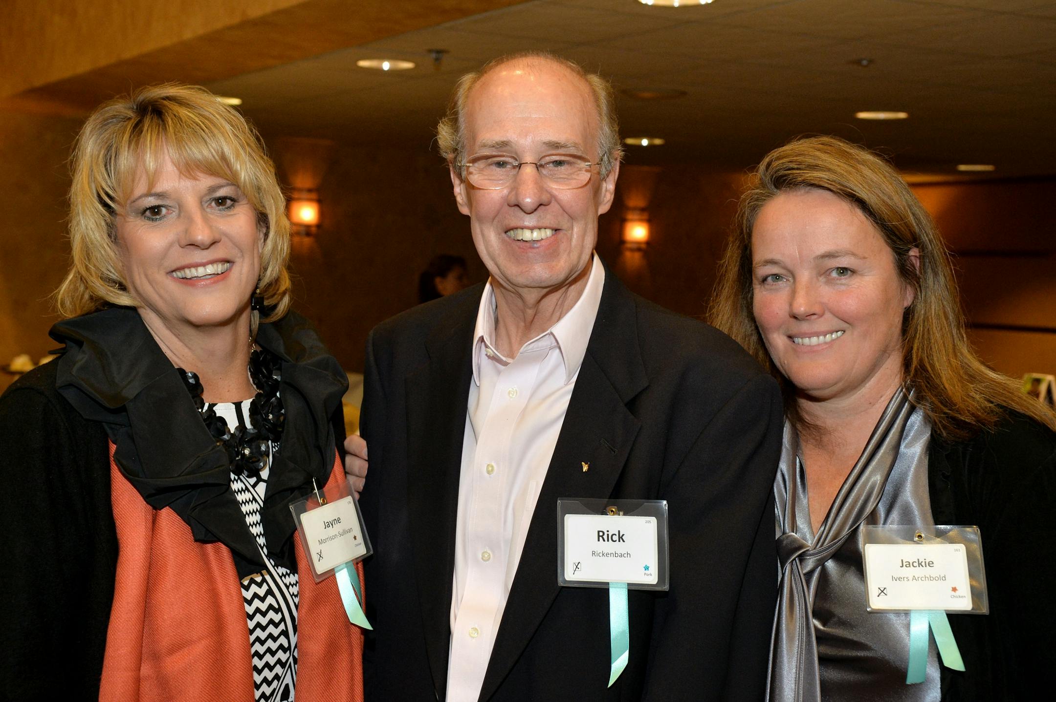 From left, Jayne Morrison-Sullivan, Rick Rickenbach and Jackie Ivers Archbold.