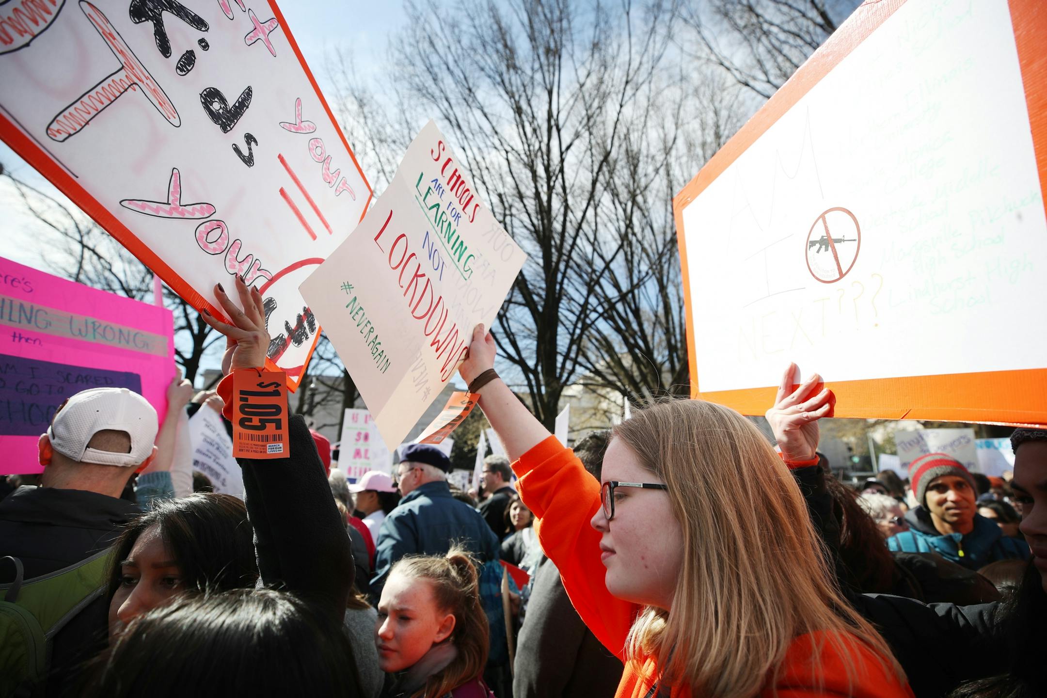 Grace Nulty of Sibley High School joined Minnesota students at the March for Our Lives rally Saturday, March 24, 2018, in Washington, D.C.