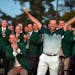 Sergio Garcia claimed the green jacket with a birdie on the first hole of a sudden-death playoff with Justin Rose. The two sparred all day after going