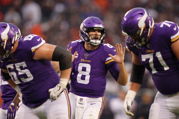 Vikings quarterback Kirk Cousins made some good throws Sunday but hesitated on others, according to his coach.
