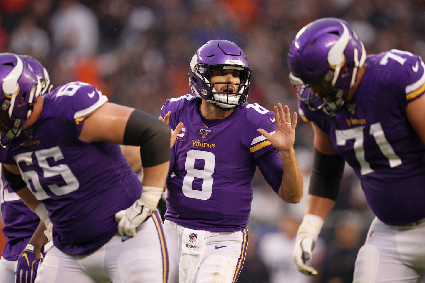 Vikings quarterback Kirk Cousins made some good throws Sunday but hesitated on others, according to his coach.