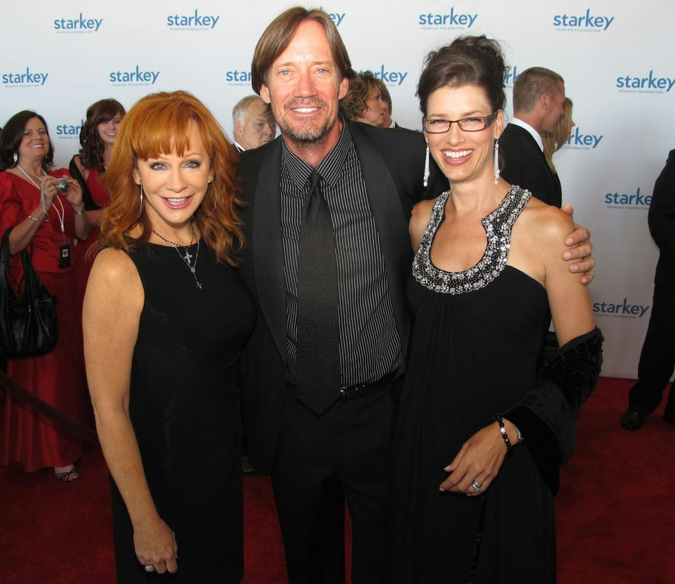 Sara Glassman, sglassman@startribune.com Reba McEntire and Kevin and Sam Sorbo. Starkey Hearing Foundation's So the World May Hear Gala at RiverCentre in St. Paul.
