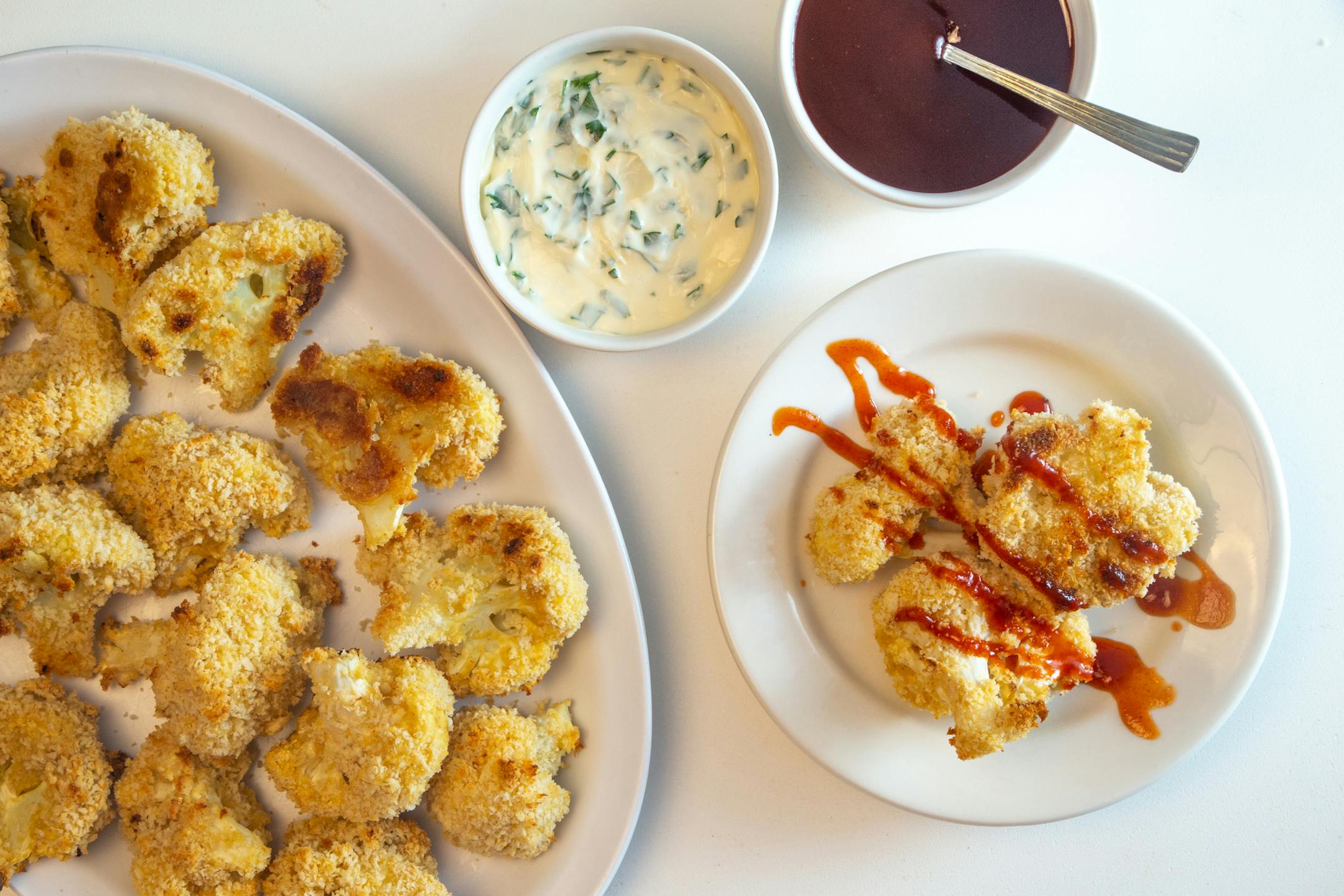 Maple-Barbecue Cauliflower 'Wings"