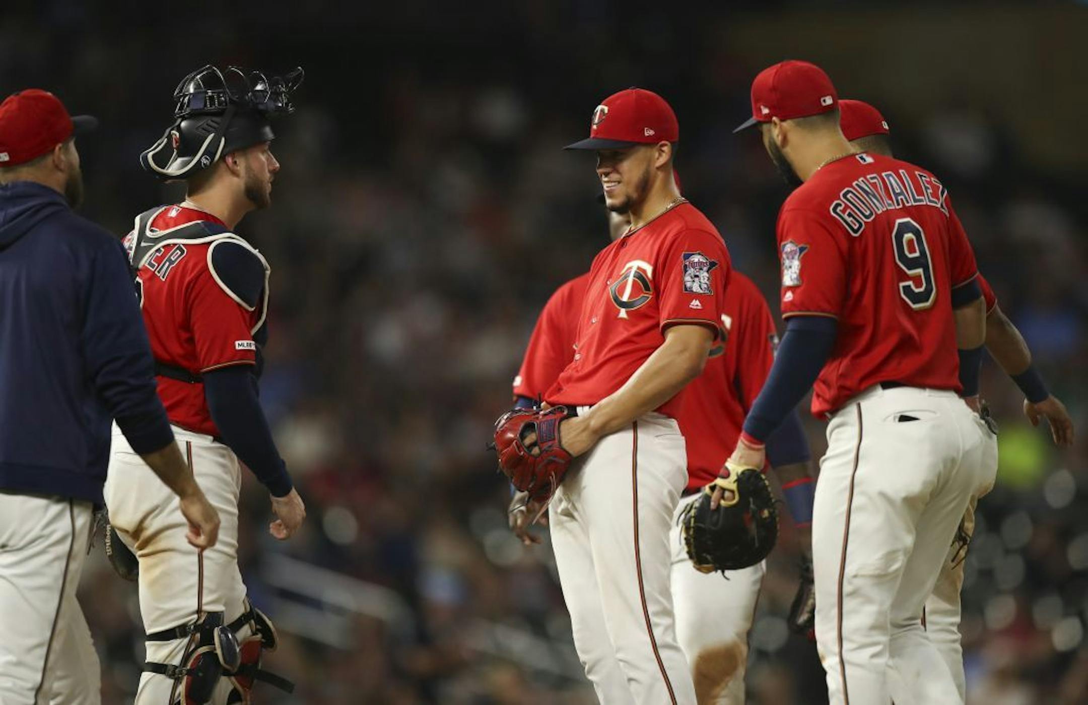 Minnesota Twins starting pitcher Jose Berrios pitched into the eighth inning on Monday before being replaced.