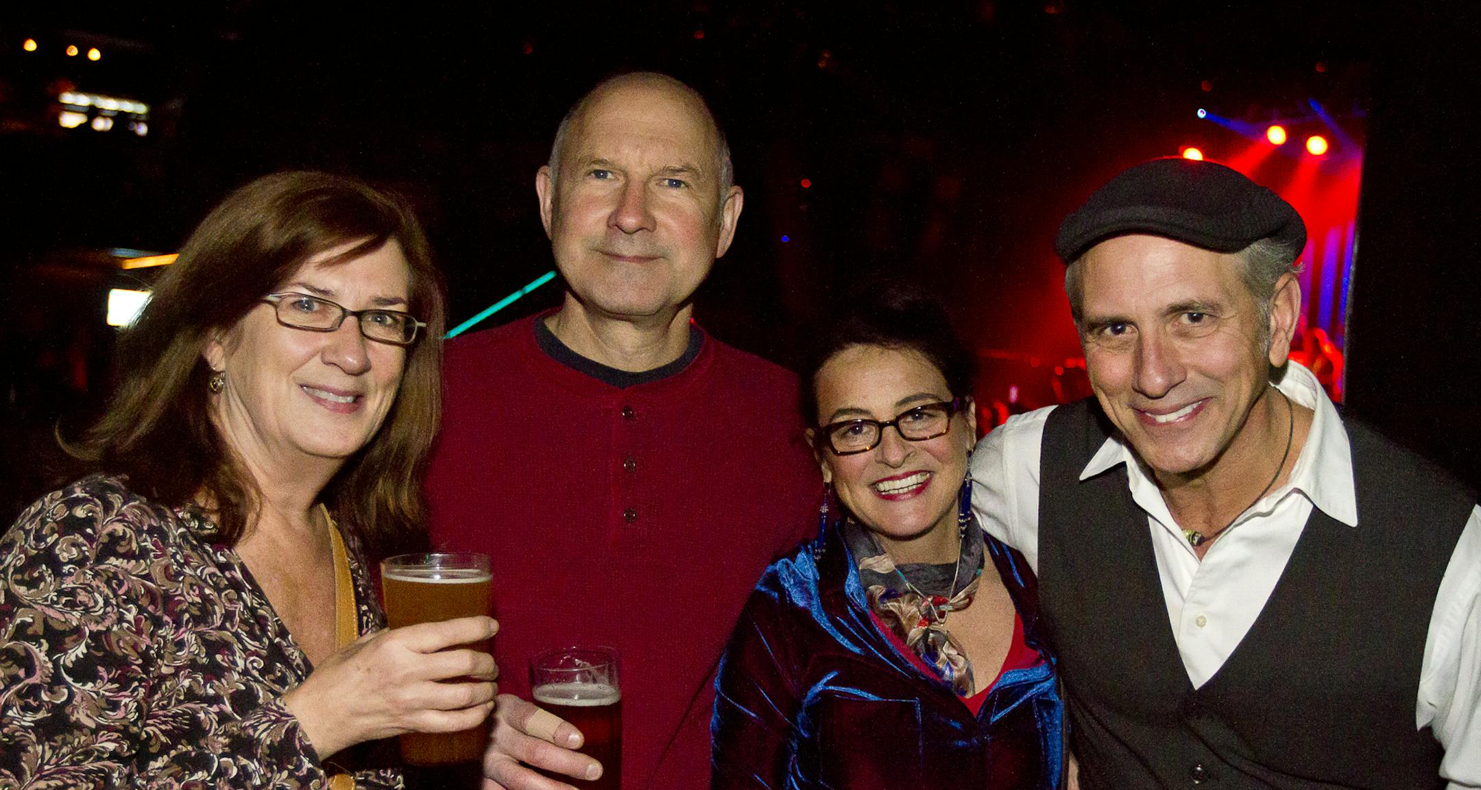 (Left to right) Anne Ulseth, Tom Ulseth, Zina Balbo and Marc Balbo during Minneapolis Mayor R.T. Rybak's "Unauguration Party" at First Avenue, Wednesday, December 18, 2013.