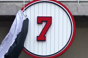 Former Twins star Joe Mauer's No. 7 was retired in a ceremony at Target Field on June 15.