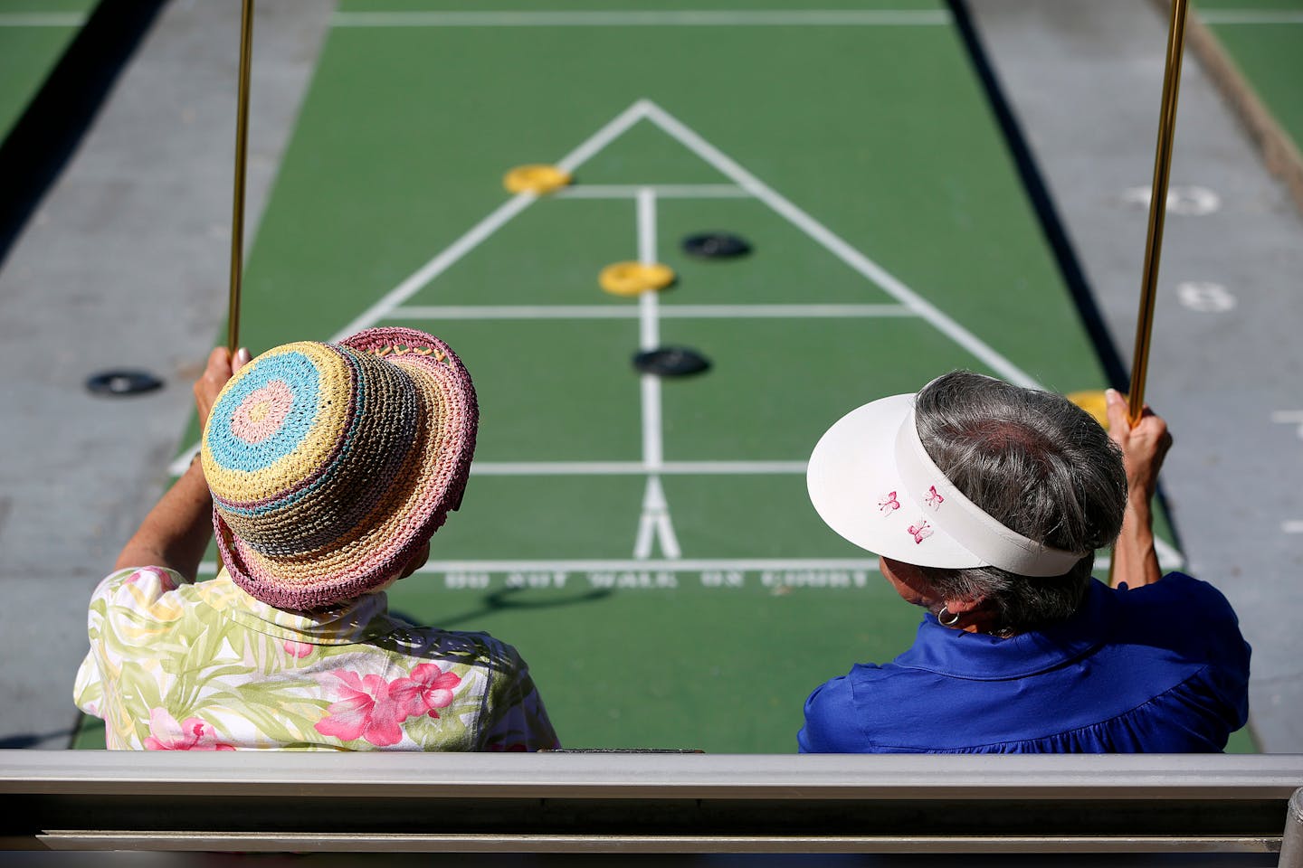 Attempting to establish residency elsewhere — especially in such states as Nevada, Texas and Florida that have no income or estate tax — is not a new strategy for wealthy Minnesotans. In this photo, members of Florida's Pass-A-Grille Shuffleboard Club --primarily made up of people from other states -- await their turn.