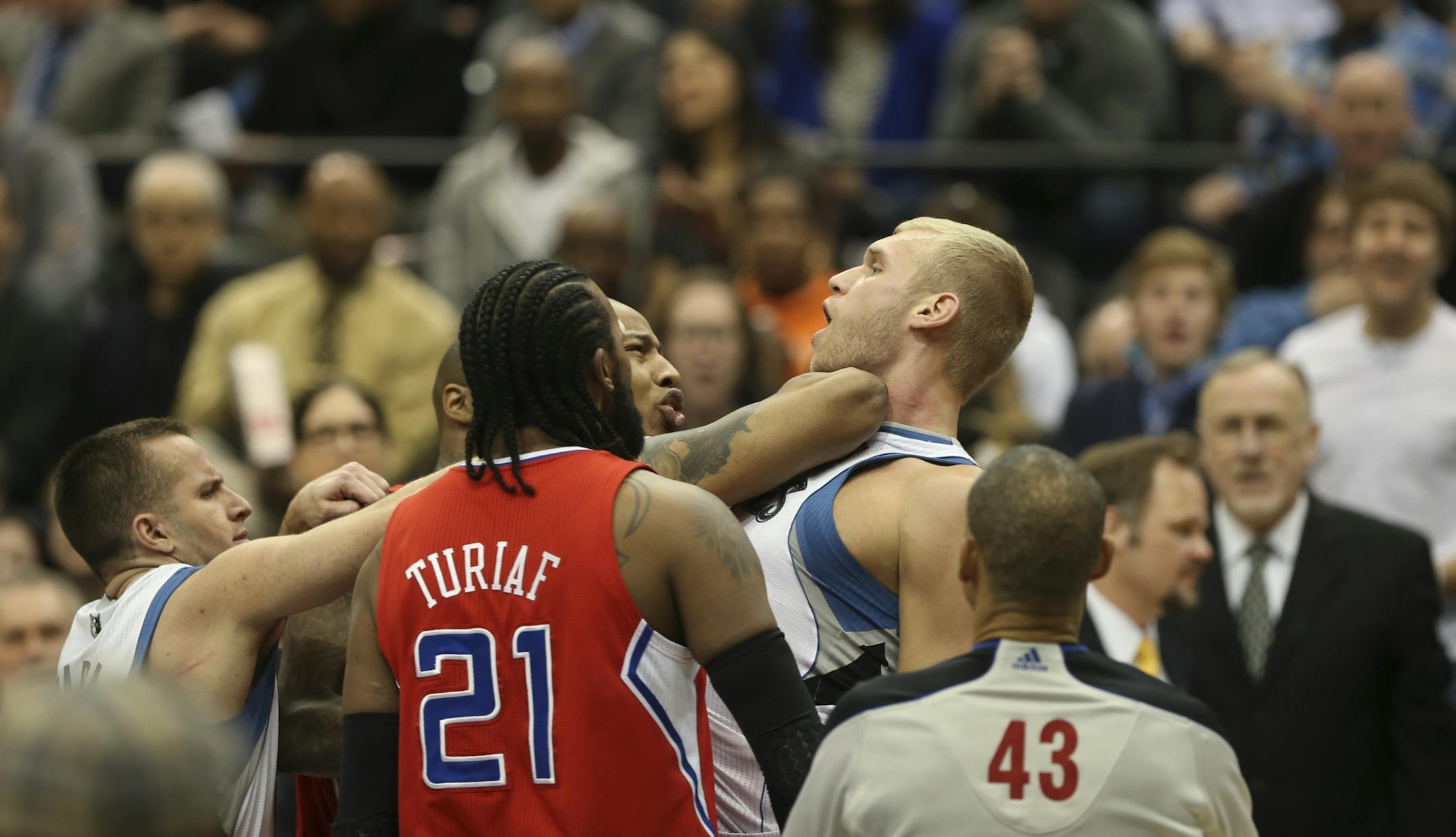The Clippers and Wolves played physical Wednesday night, including this play involving Greg Stiemsma.