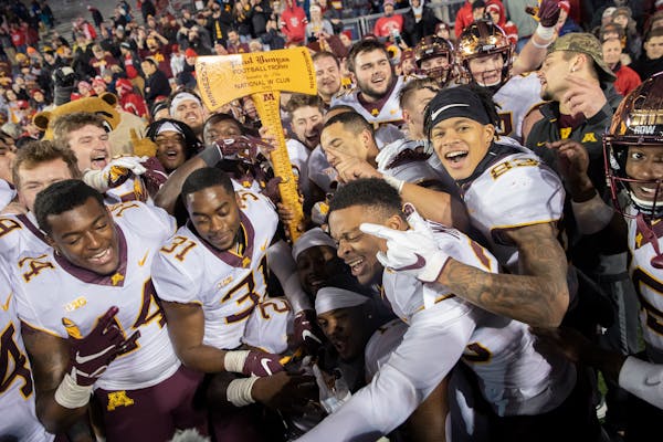 After 15 years Minnesota took back the Paul Bunyan's Axe after they defeated Wisconsin 37-15 at Camp Randall Stadium, Saturday, November 24, 2018 in M