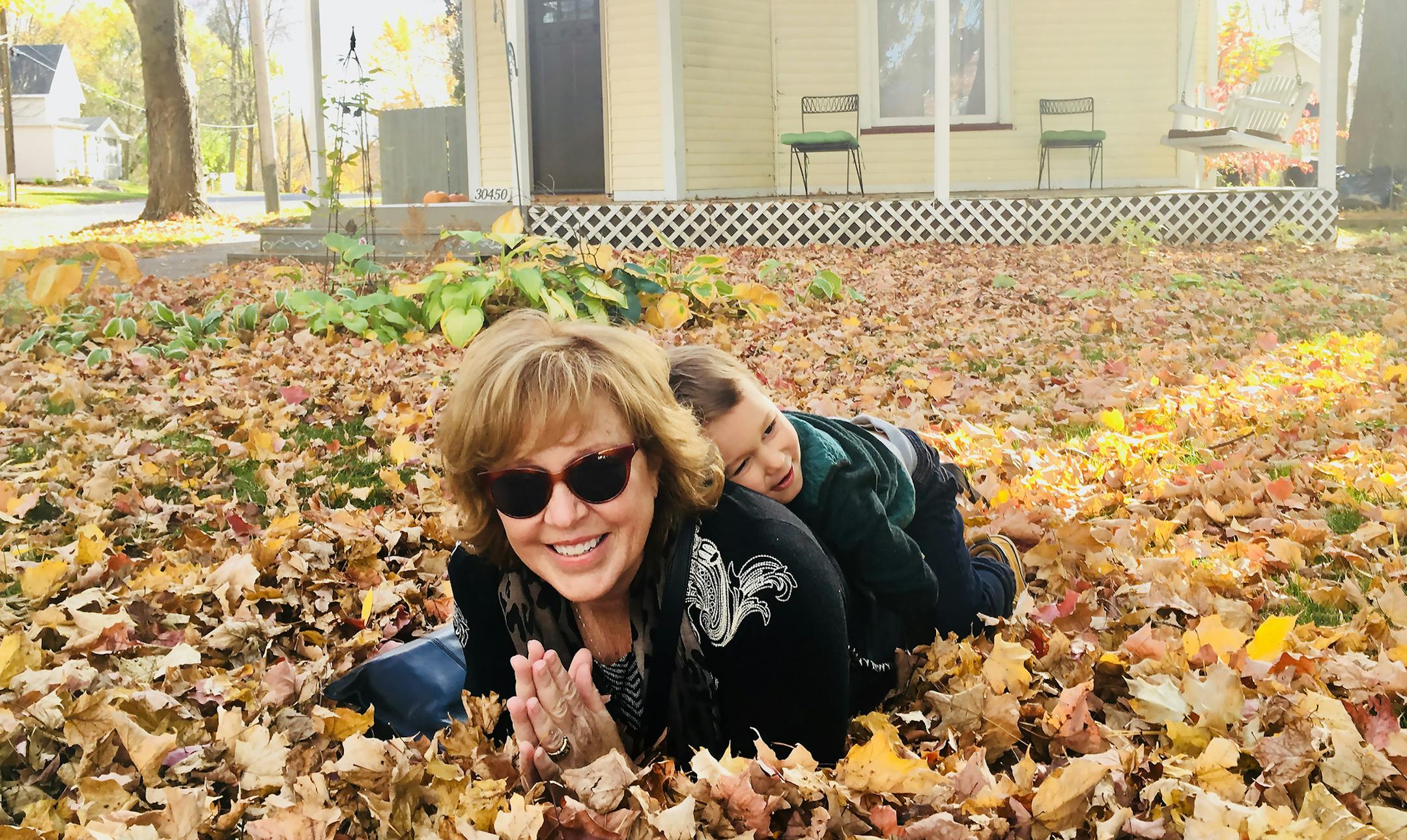Joan Steffend calls grandson River her "co-conspirator" with the kindness cards. Kids, she said, easily tap into goodness.