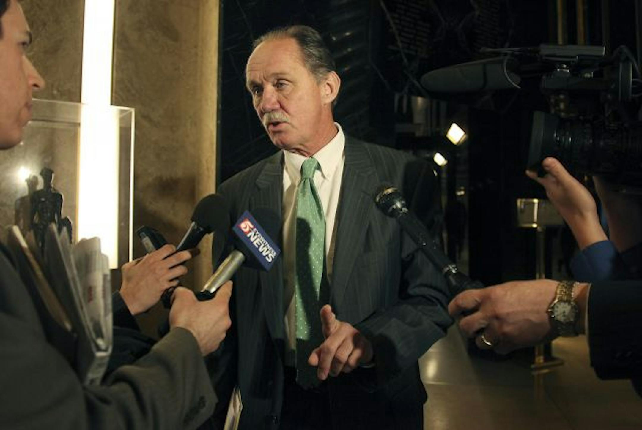 John Rydberg's attorney Brian Southwell addressed the media after the Rydberg's hearing at the Ramsey County Courthouse.