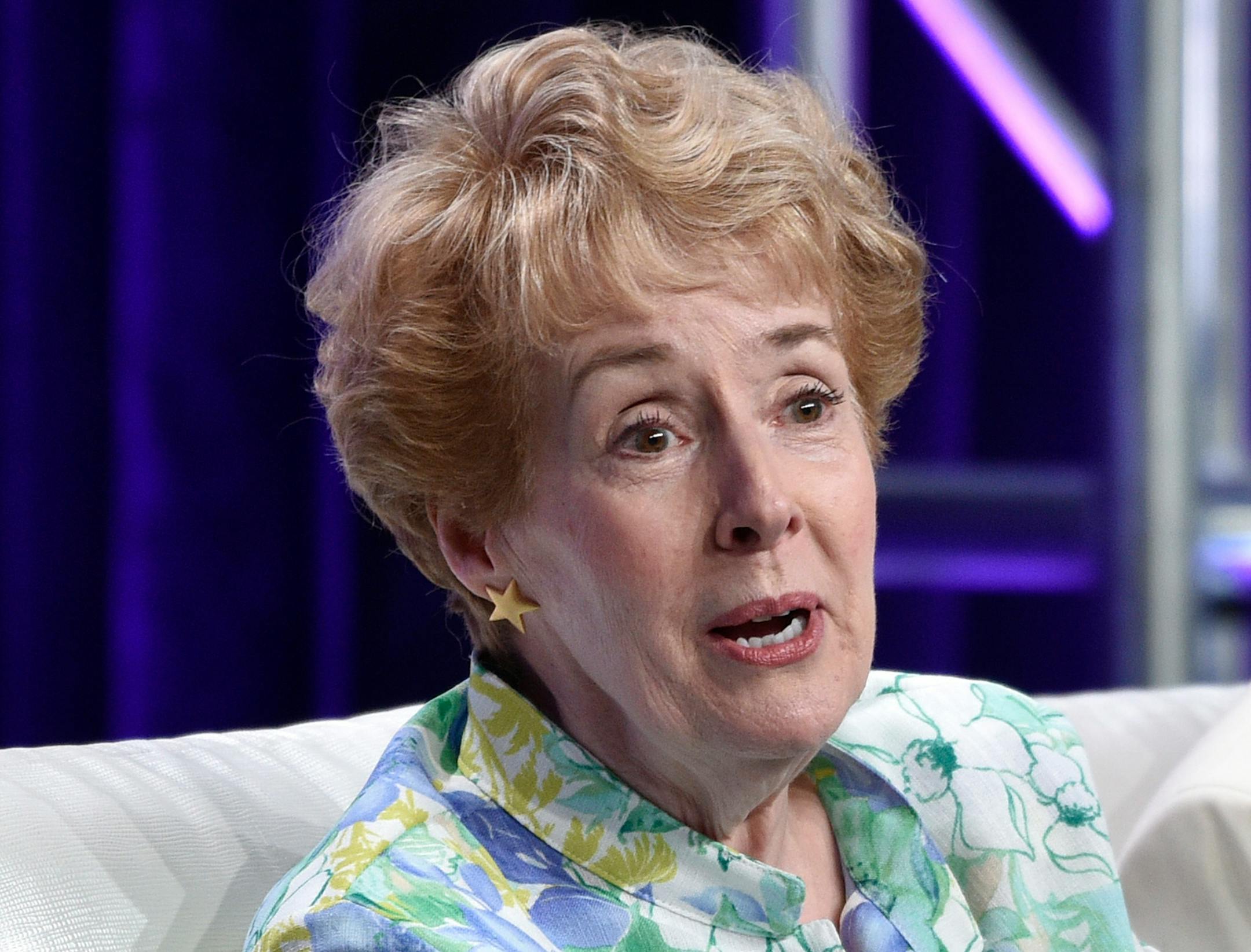 FILE - In this Tuesday, July 31, 2018, file photo, actress Georgia Engel answers a question during a panel discussion on the PBS special "Betty White: First Lady of Television" at the 2018 Television Critics Association Summer Press Tour at the Beverly Hilton, in Beverly Hills, Calif. Engel, who was part of "The Mary Tyler Moore Show," died Friday, April 12, 2019, in Princeton, N.J., at age 70. (Photo by Chris Pizzello/Invision/AP, File)
