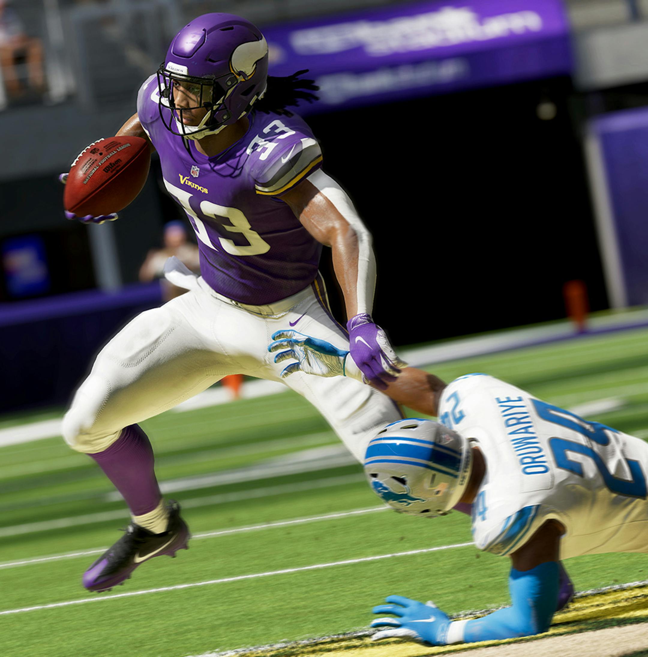 Players will have more controller over a ball carriers moves thanks to the new controls in "Madden NFL 21." (EA Sports/TNS) ORG XMIT: 1757643