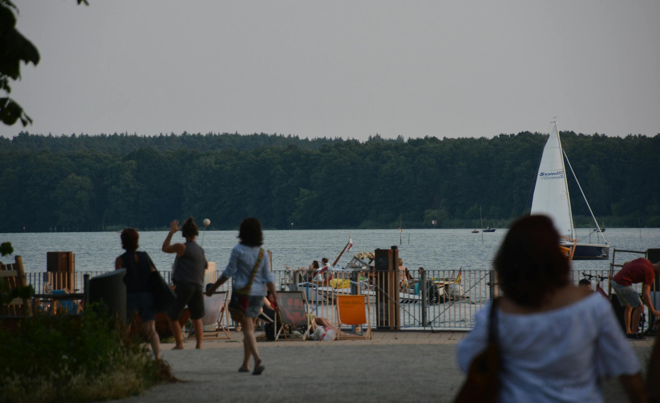A warm summer evening drew people to the shore of the Muggelsee, Berlin&#xed;s largest lake. Matt McKinney * matt.mckinney@startribune.com