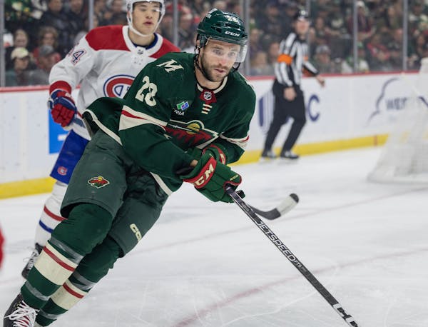 Wild forward Steven Fogarty, above vs. Montreal earlier this season, was recalled from Iowa on Tuesday.