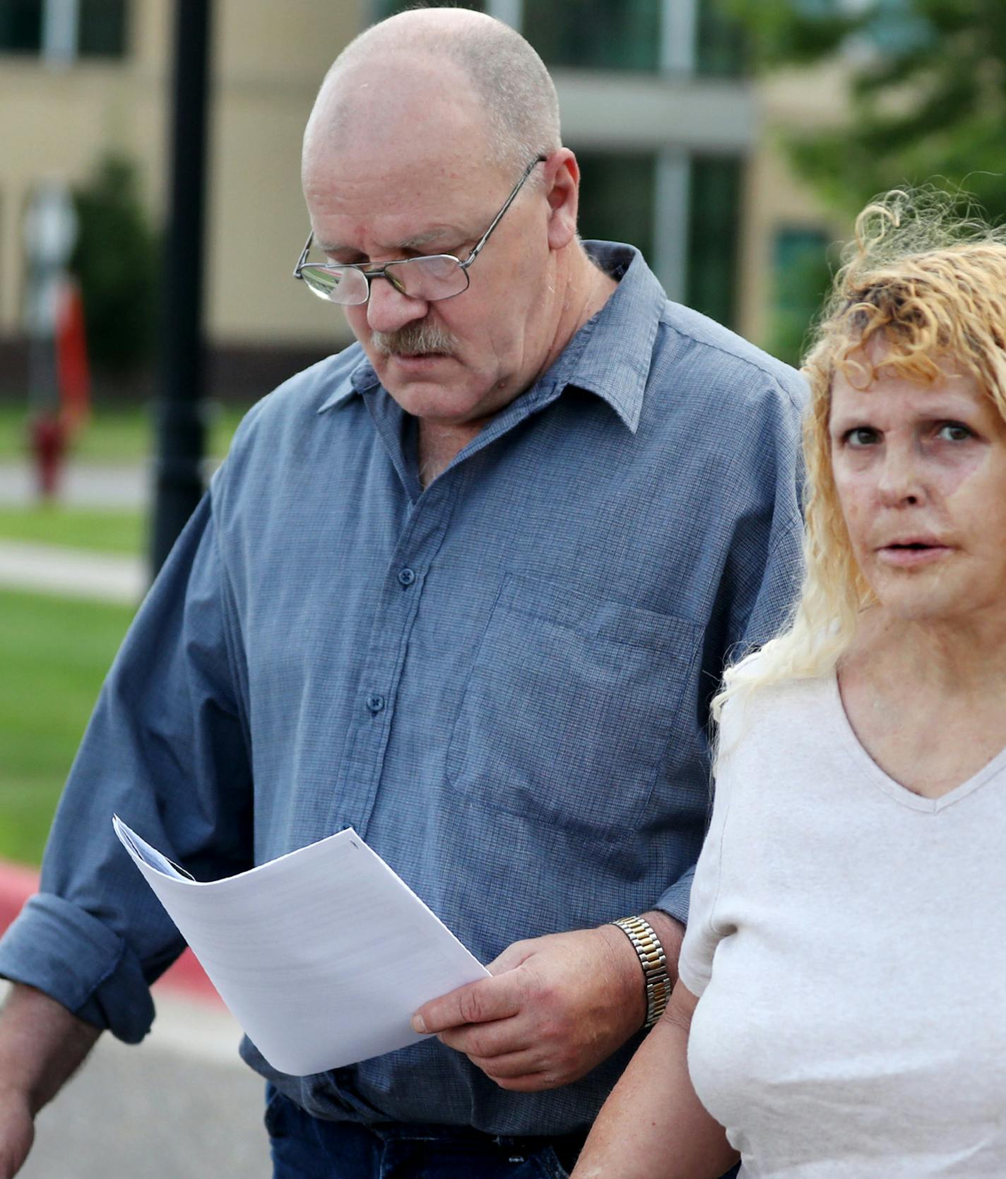 David E. DeLong, 60, of Pine River, leaving the Crow Wing County District Court after pleading guilty to sexually assaulting a 78-year-old woman with Alzheimer's disease.