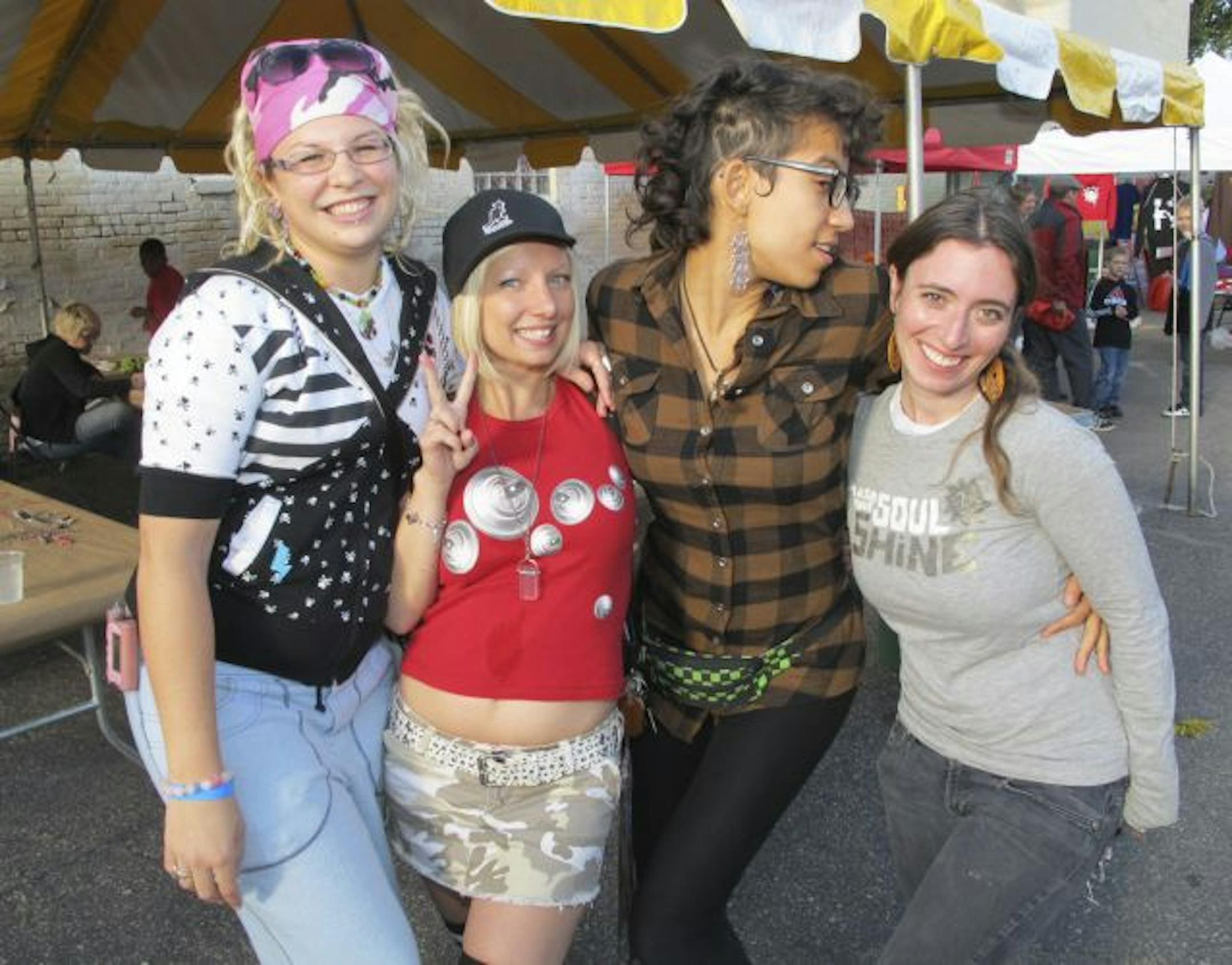 Rebecca "Bakpak" Ujdur, Willow Windwood, DJ Simone "Your Steppa Du Jour" Speers and Emilii Koritz