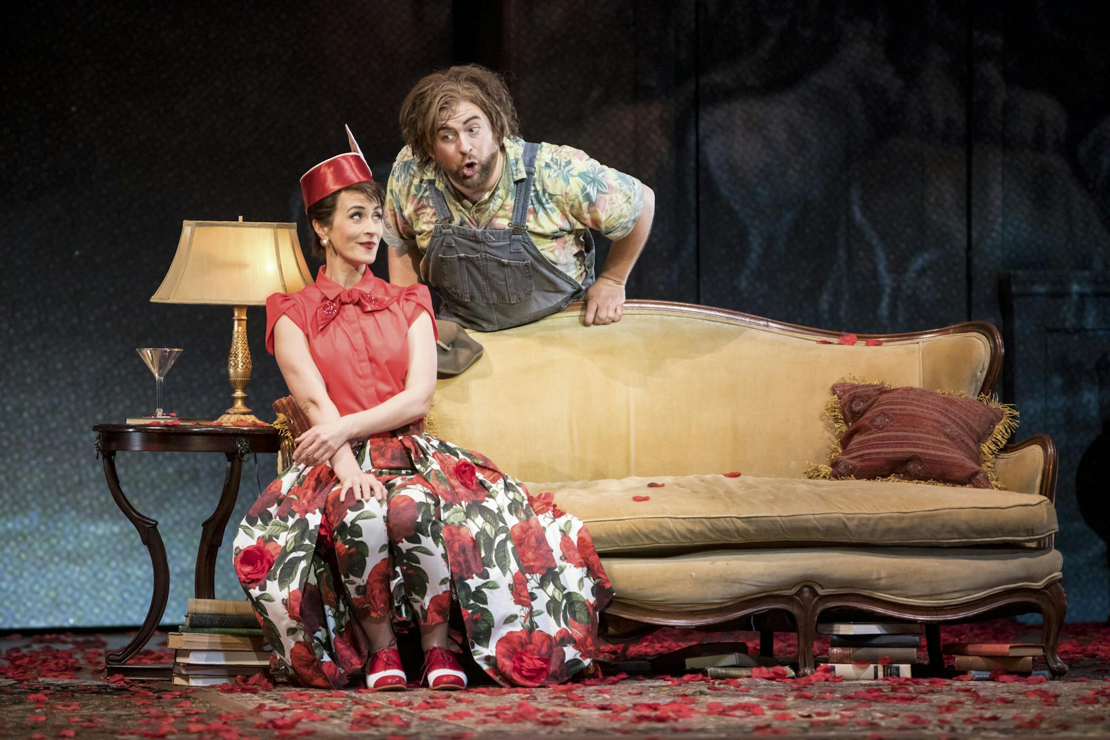Adriana Zabala as Amore and Craig Colclough as Doristo in the Minnesota Opera production of "Diana's Garden."