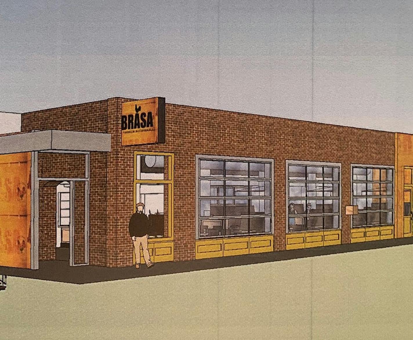 A rendering of the new Brasa, coming in Spring 2020 to W. 46th St. & Bryant Av. S. in Minneapolis.