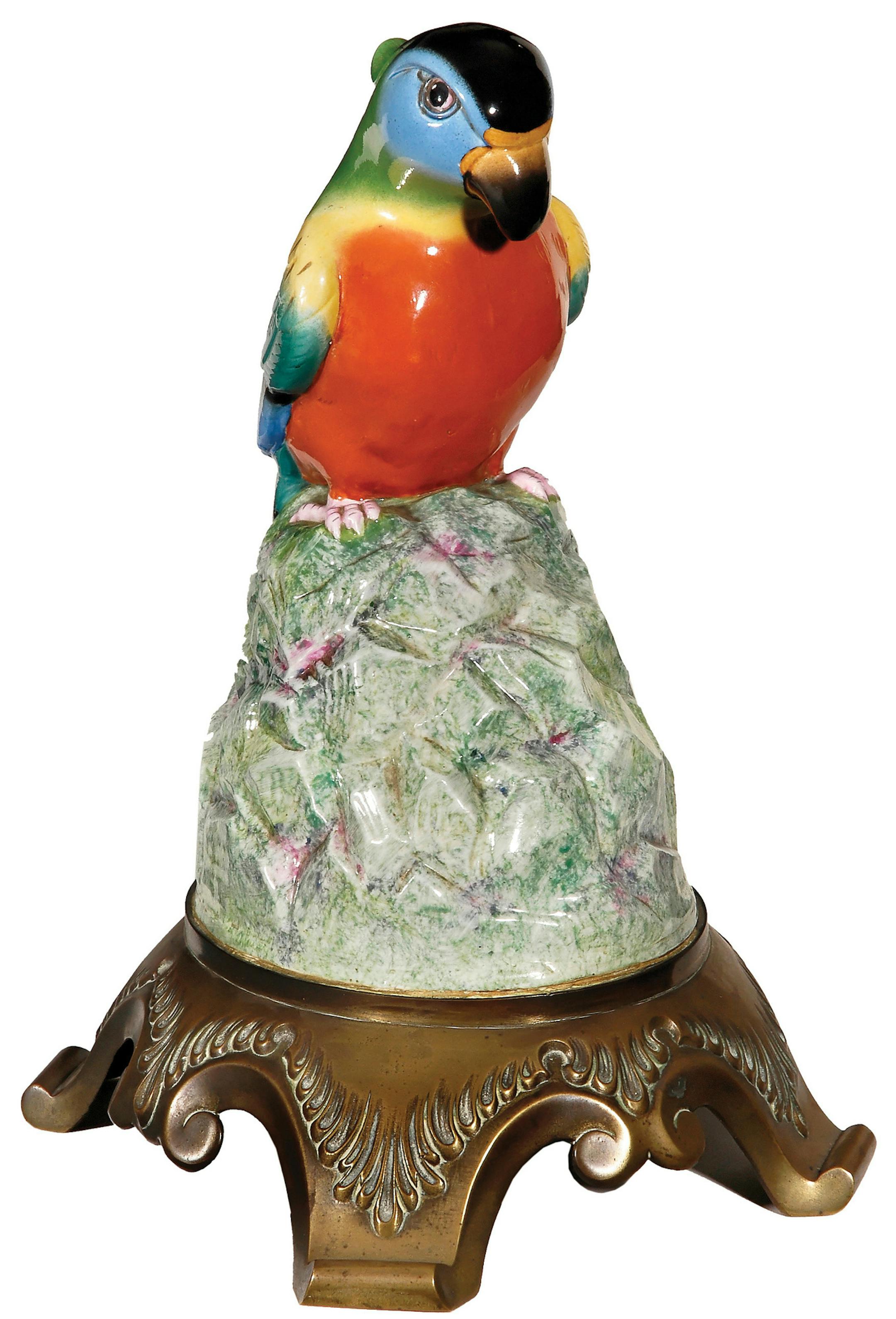 This rare bird, a ceramic parrot, conceals the working parts of a radio loudspeaker made in 1927. It substituted for the large horn used to amplify the sound of the radio and sold for about $900.
(c) 2019 by Cowles Syndicate Inc.