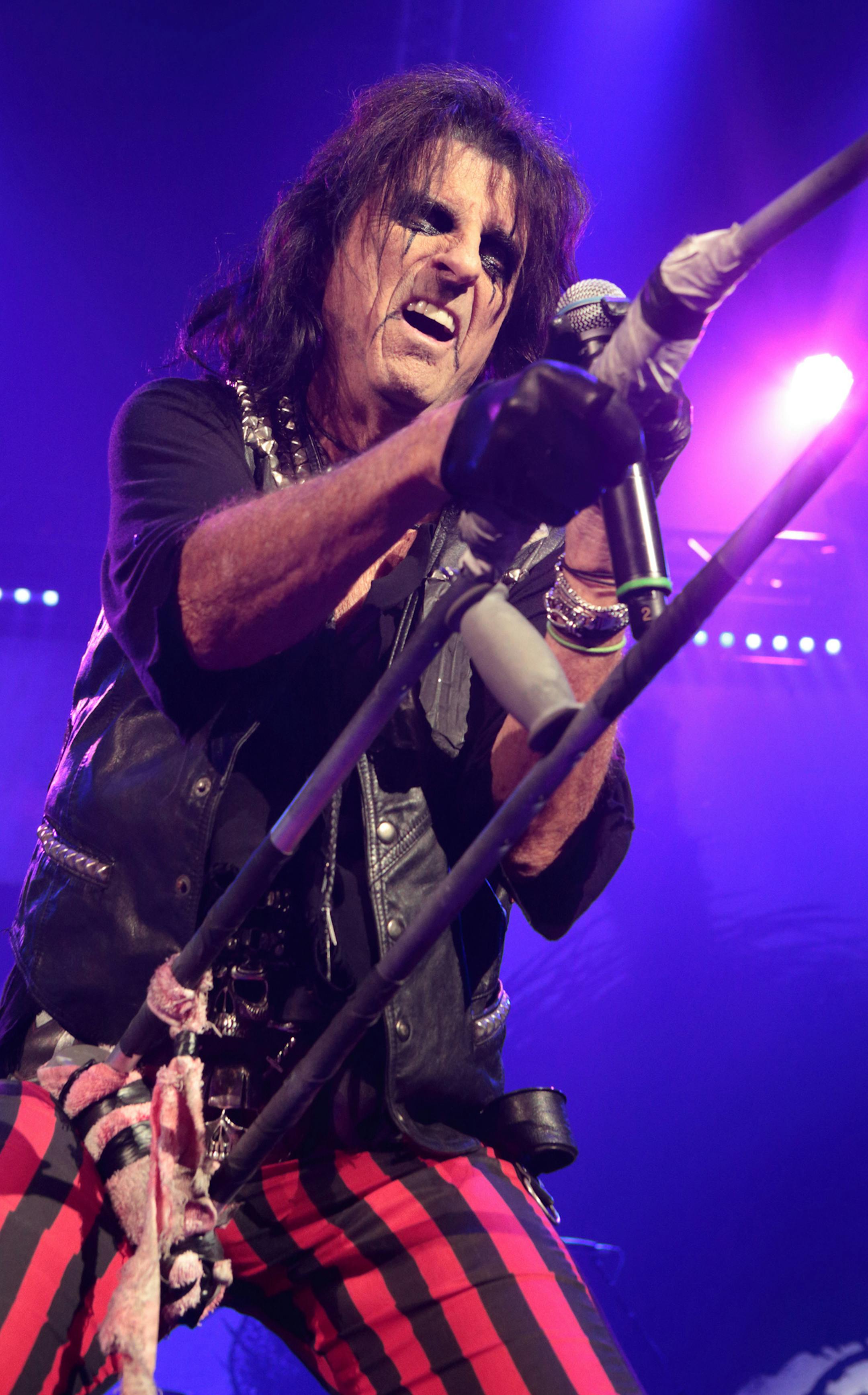 Alice Cooper performs in concert during his &#xec;Raise The Dead Tour 2015&#xee; at the Royal Farms Arena on Wednesday, Aug. 26, 2015, in Baltimore. (Photo by Owen Sweeney/Invision/AP)