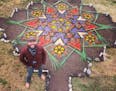 Every object in one of Day Schildkret's mandalas comes from the area where he constructs it.