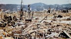 Photo from the U.S. Army Signal Corps showing the devastation left after the first atomic bomb was droppped on Hiroshima on August 6 1945. This year m