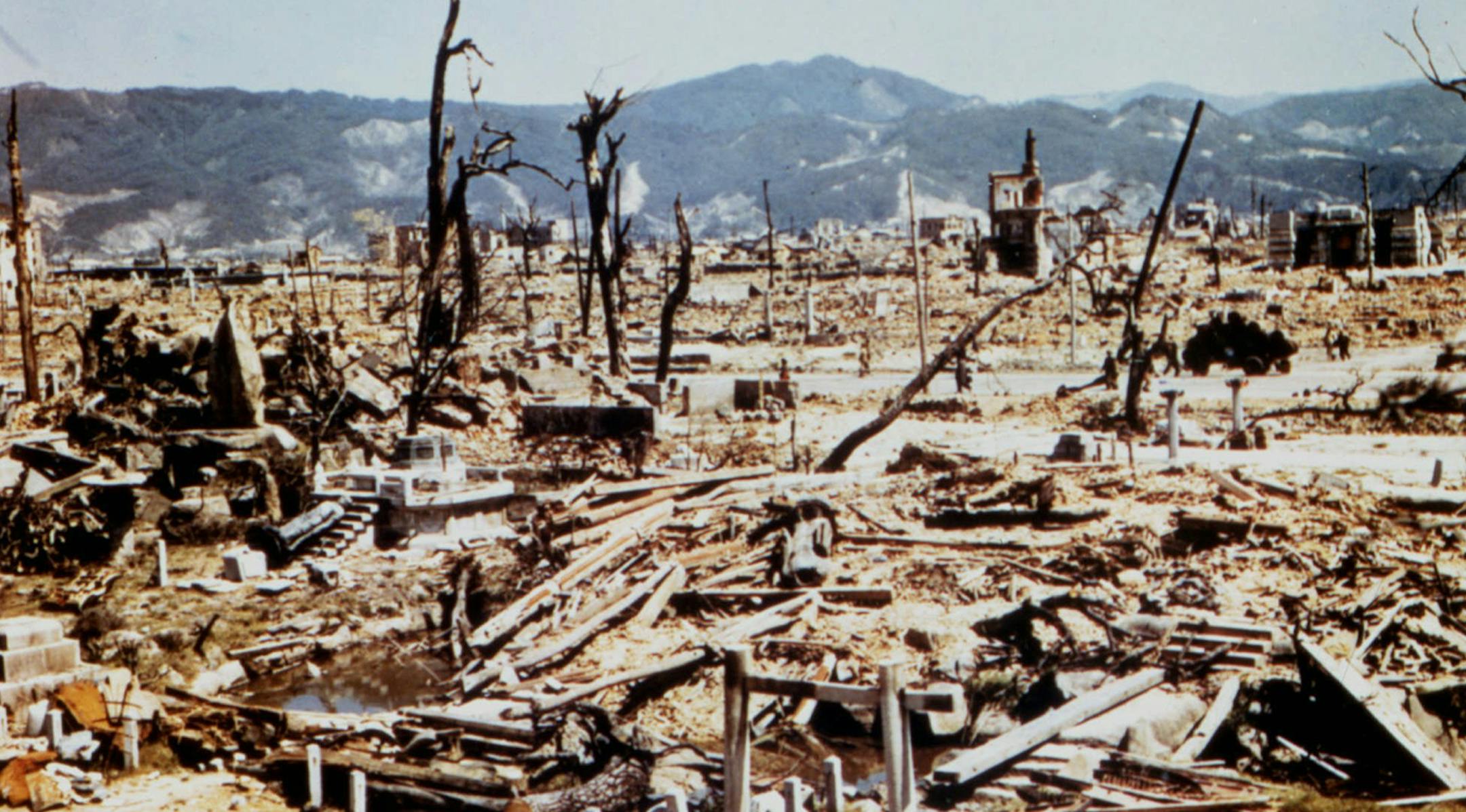 Photo from the U.S. Army Signal Corps showing the devastation left after the first atomic bomb was droppped on Hiroshima on August 6 1945. This year marks the 50th anniversary of that occasion. No precise date given for the photo which was taken some time not long after the explosion. (AP PHOTO) ORG XMIT: LON108