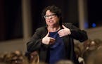 U.S. Supreme Court Associate Justice Sonia Sotomayor speaks before audience at Northrup Auditorium at the University of Minnesota on Monday, Oct. 17, 