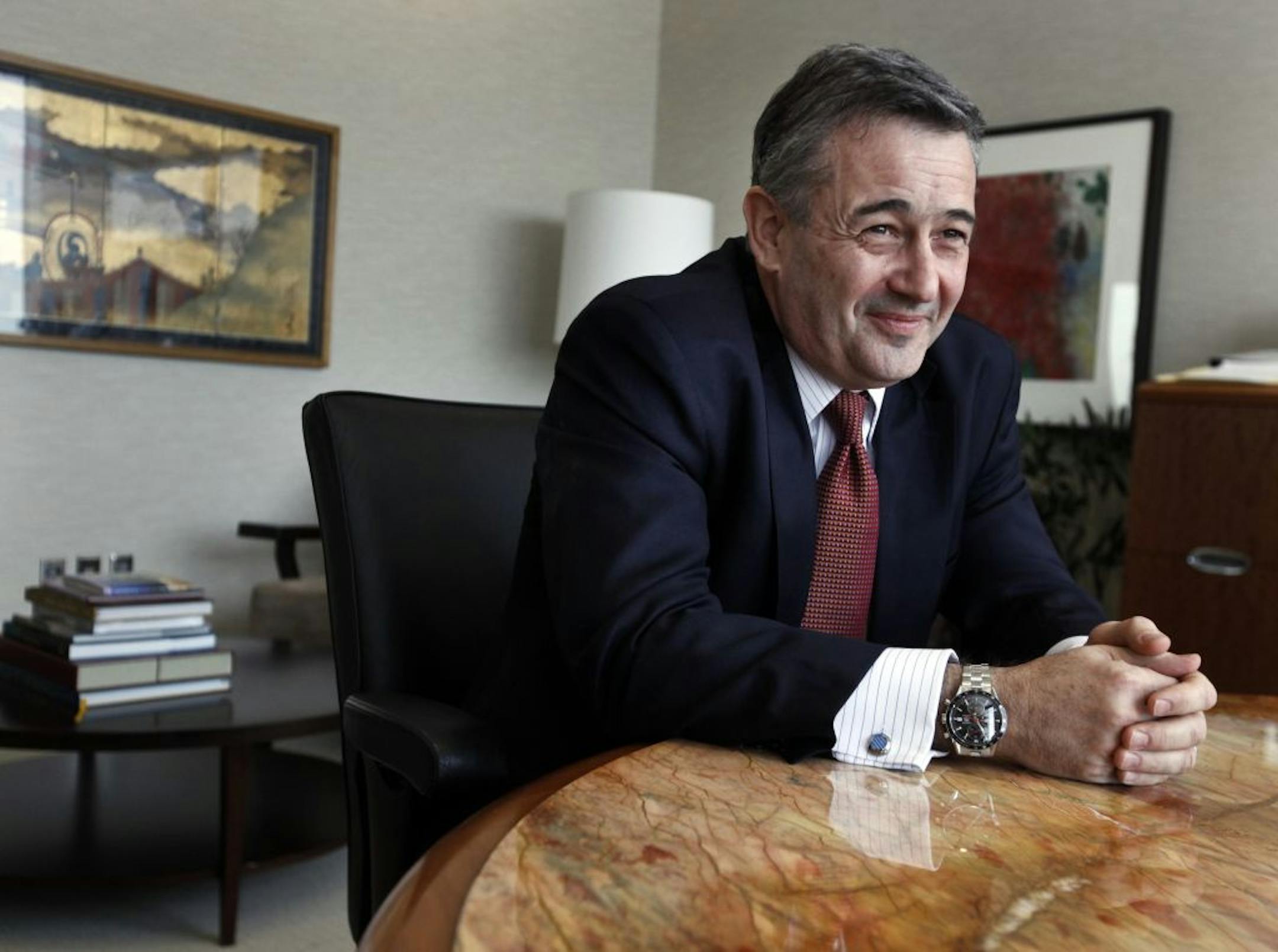 Chris O'Leary, executive vice president and head of international operations at the General Mills headquarters Thursday, Jan. 5, 2012 in Golden Valley, MN.