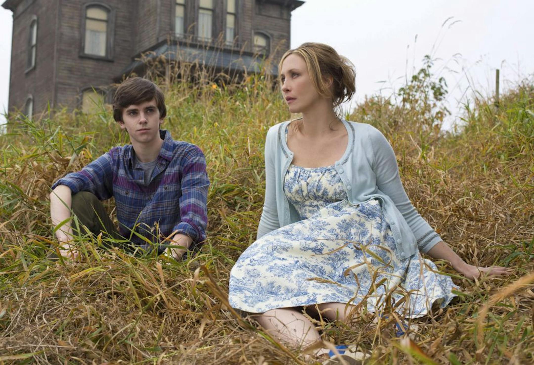 Freddie Highmore (left) plays the infamous Norman Bates as a teenager and Vera Farmiga plays his mother in the 10-part series, "Bates Motel," which serves as a prequel to the classic film, "Psycho." The show premieres on March 18.