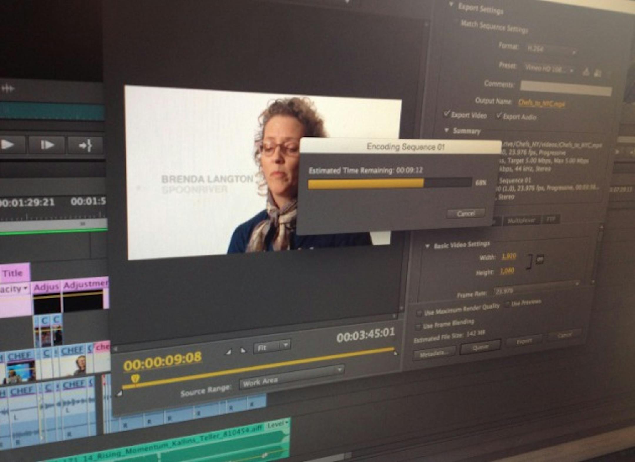 Brenda Langton speaks as one of the four local women in the film, "Women Chefs of the North."