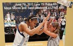 Maya Moore celebrated a win with a pre-teen Sara Scalia — now a Gophers sophomore — following a 2011 victory at Target Center. "I was super nervou