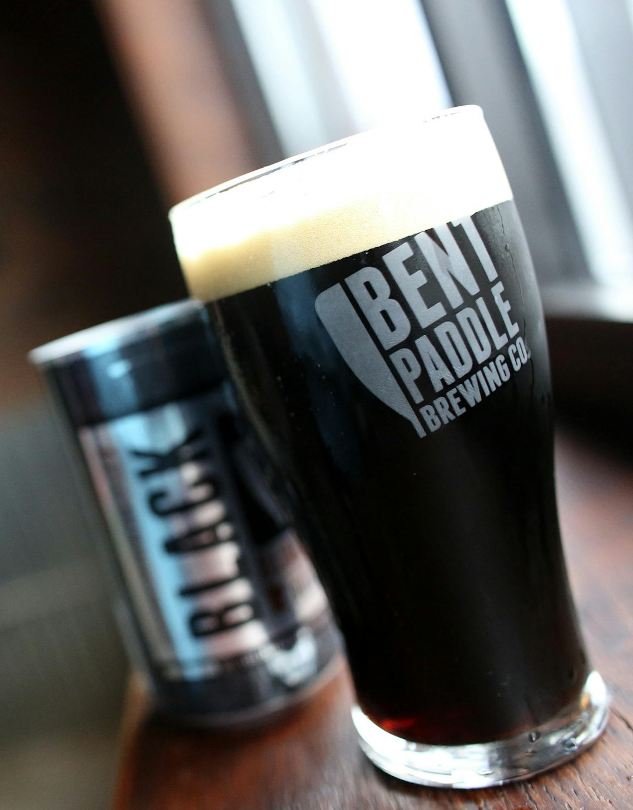 Black Ale with its prototype can at Bent Paddle in Duluth Min., Wednesday, May 22, 2013. ] (KYNDELL HARKNESS/STAR TRIBUNE) kyndell.harkness@startribune.com