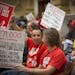 Supporters of the $15 minimum wage increase showed their support before it was passed by City Council at City Hall, Friday, June 30, 2017 in Minneapol