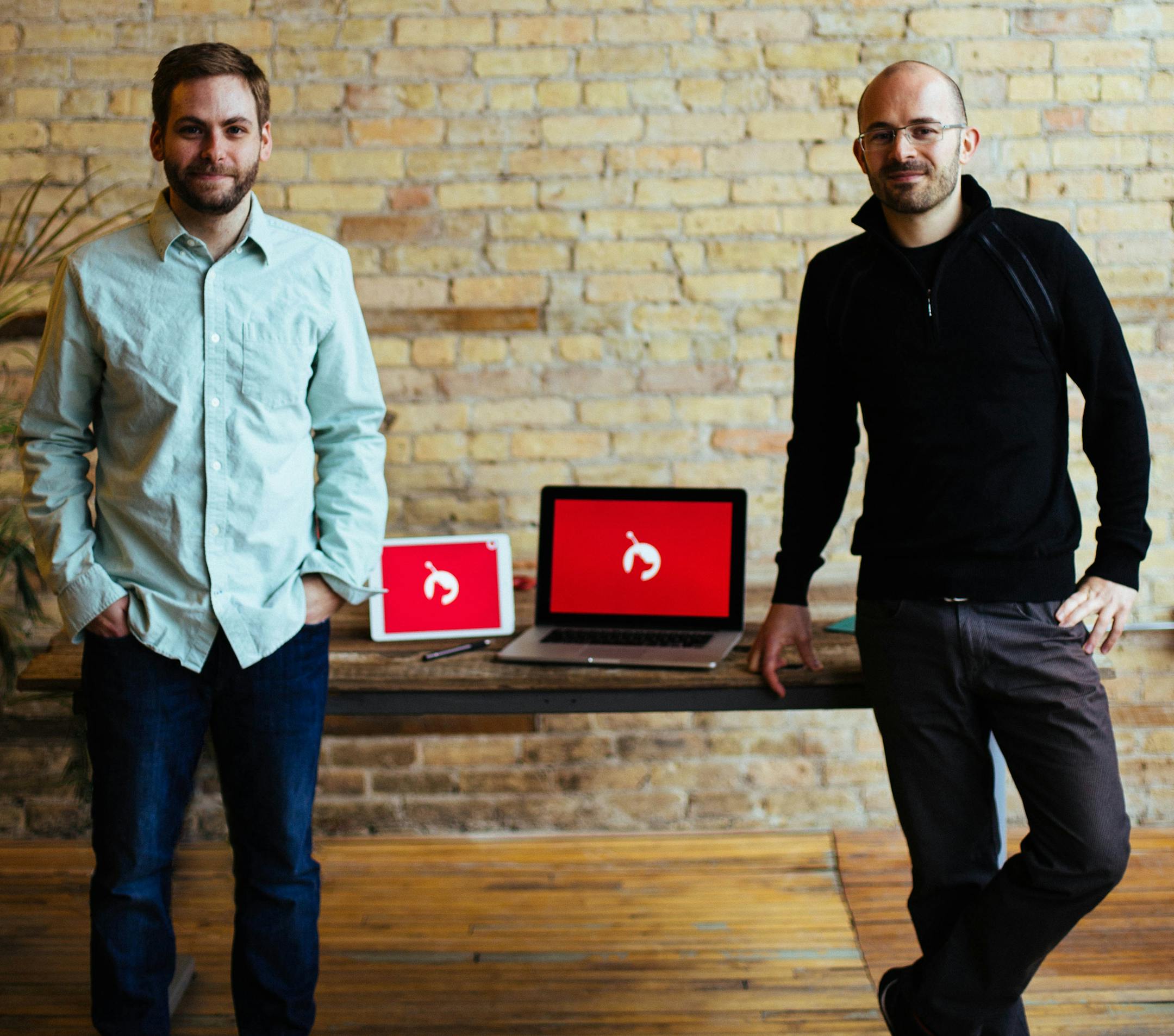 Founders Matt Ronge and Giovanni Donelli of Astro HQ, which has developed an app that allows designers to use iPads anywhere to create high end designs.