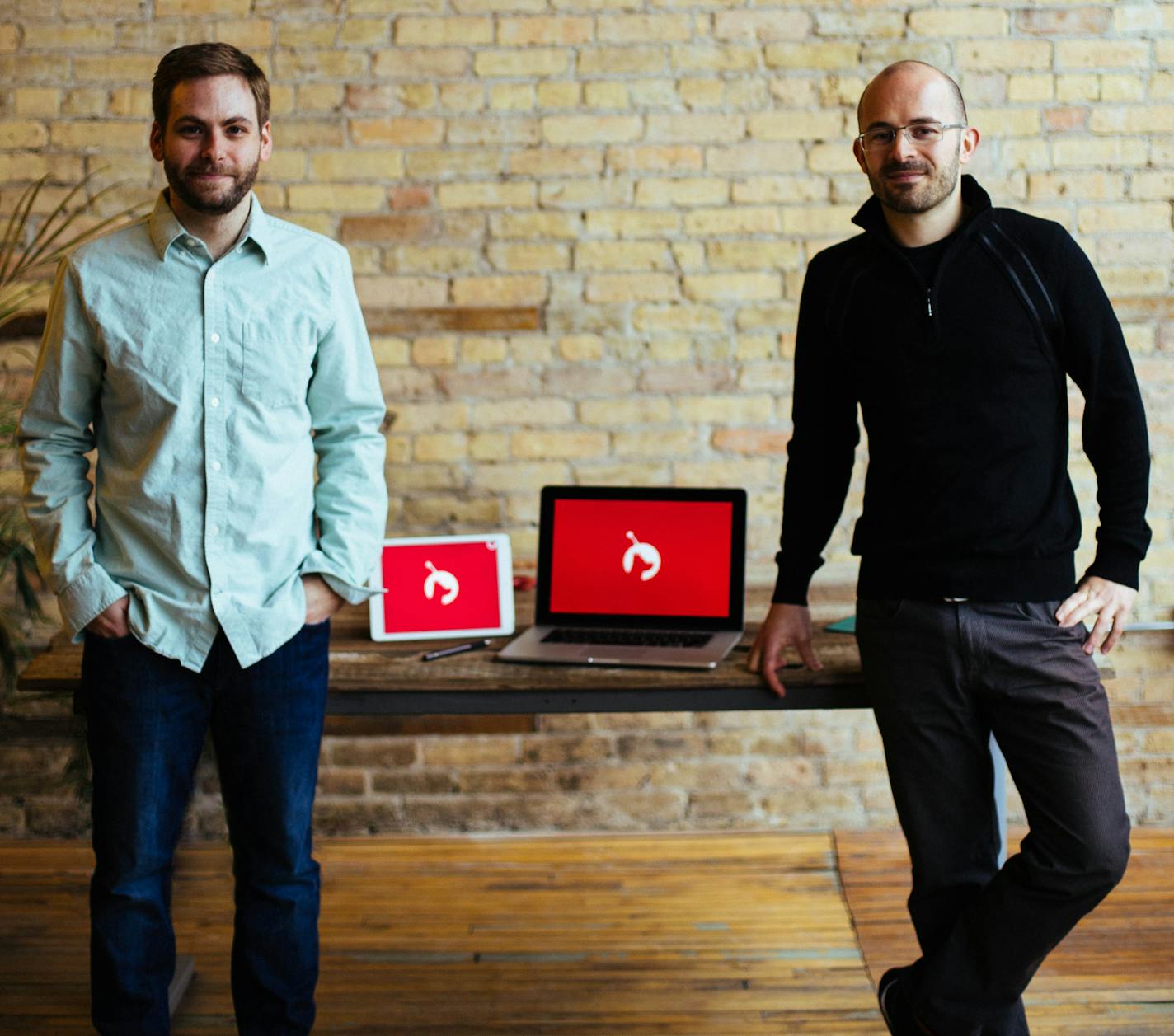 Founders Matt Ronge and Giovanni Donelli of Astro HQ, which has developed an app that allows designers to use iPads anywhere to create high end designs.