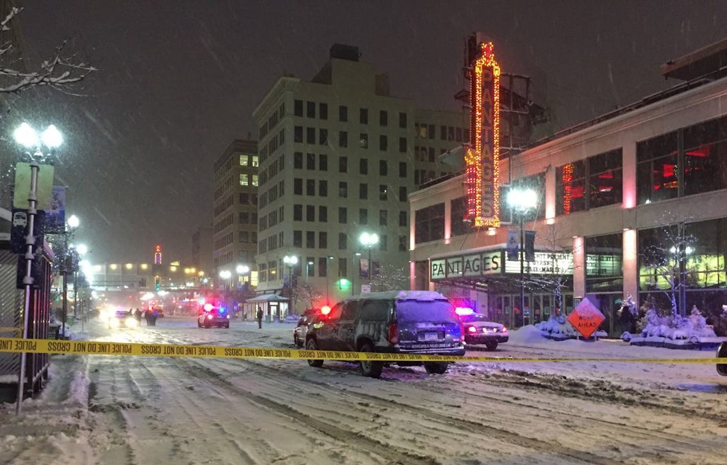 The scene of a fatal accident along Hennepin Ave.