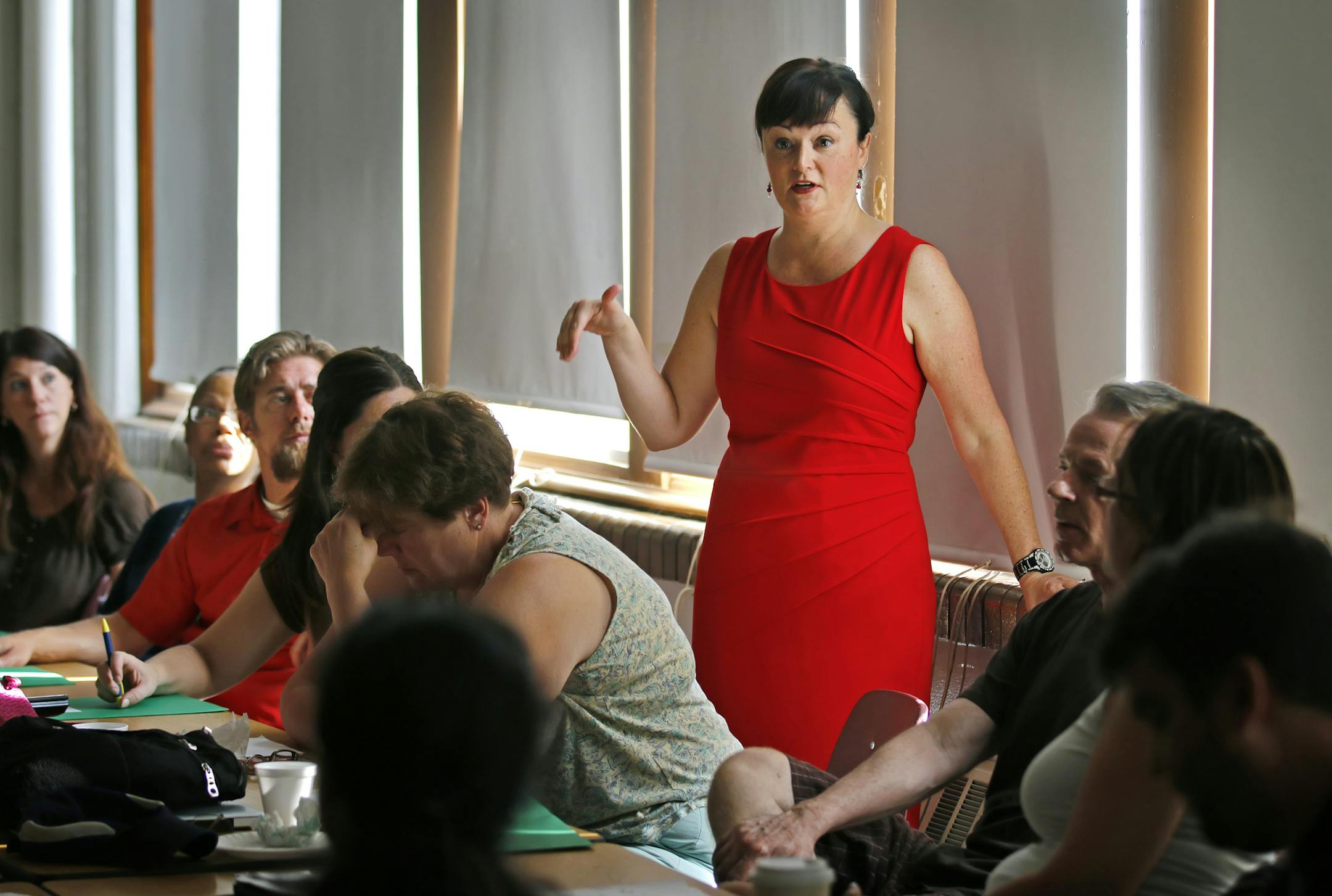 Liz Keenan is a special education director for St. Paul Public Schools, here, working with staff members at Journeys - a St. Paul school that specializes in educating children with emotional and behavioral disorders. ] BRIAN PETERSON ‚Ä¢ brianp@startribune.com St. Paul, MN - 08/27//2013