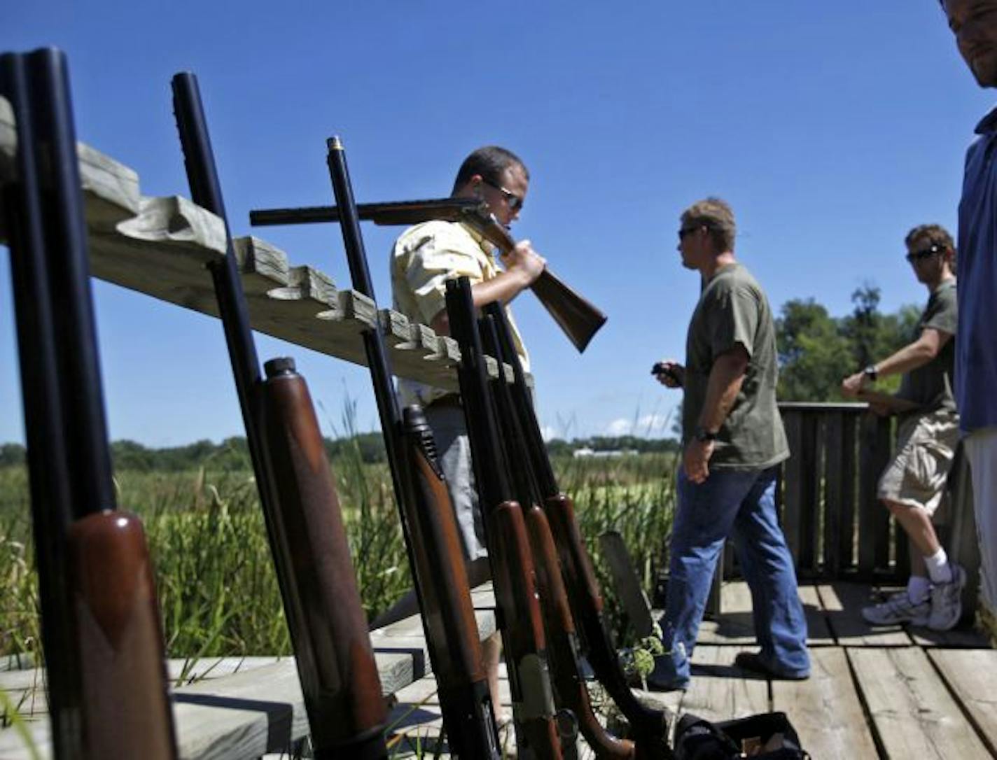 Brett Barker went to the range while on a trip from Birmingham. The DNR hopes a new complex attracts shooters from around the country.