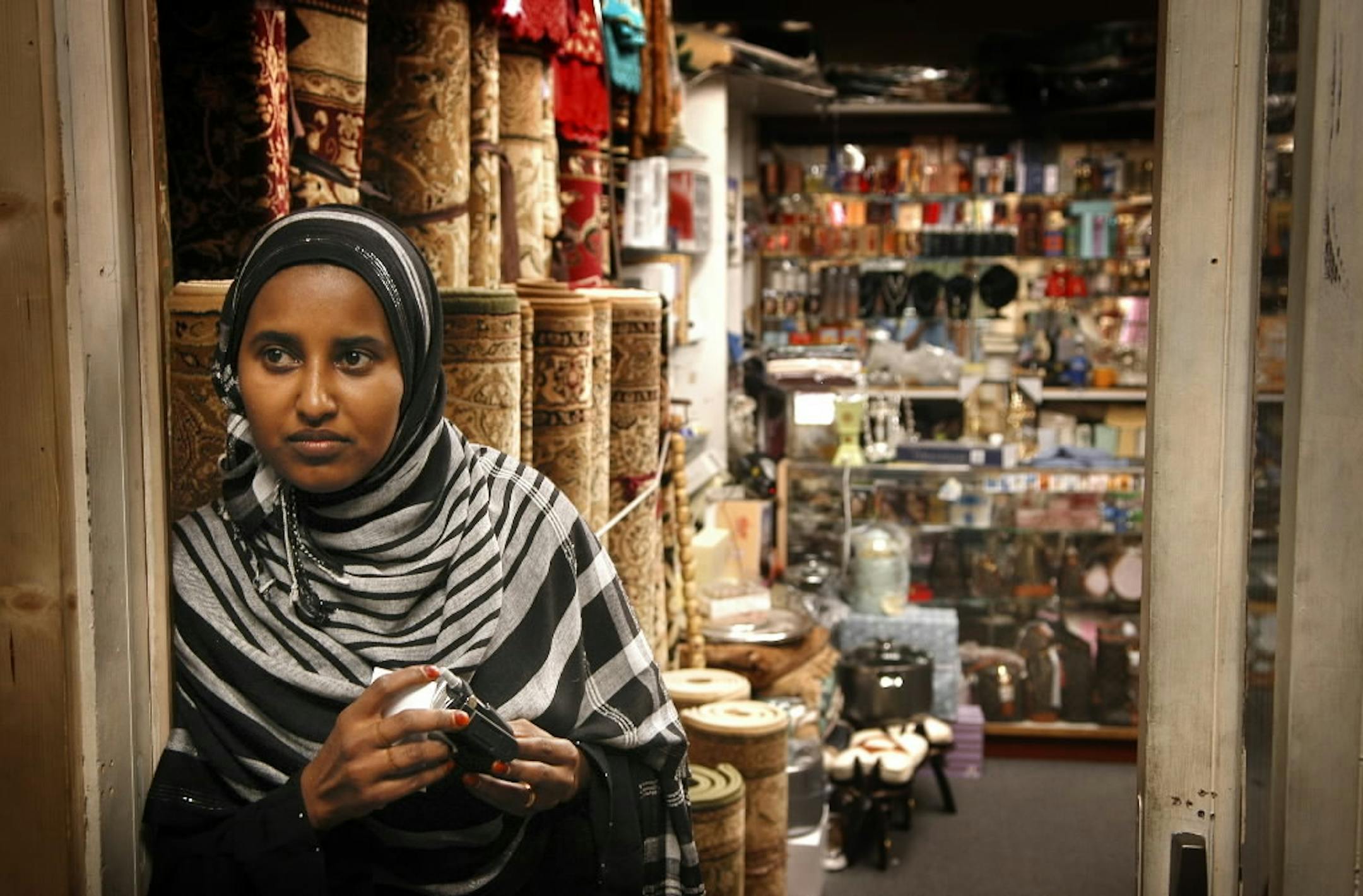 File photo of a retail owner at at one of the Minneapolis Somali malls.