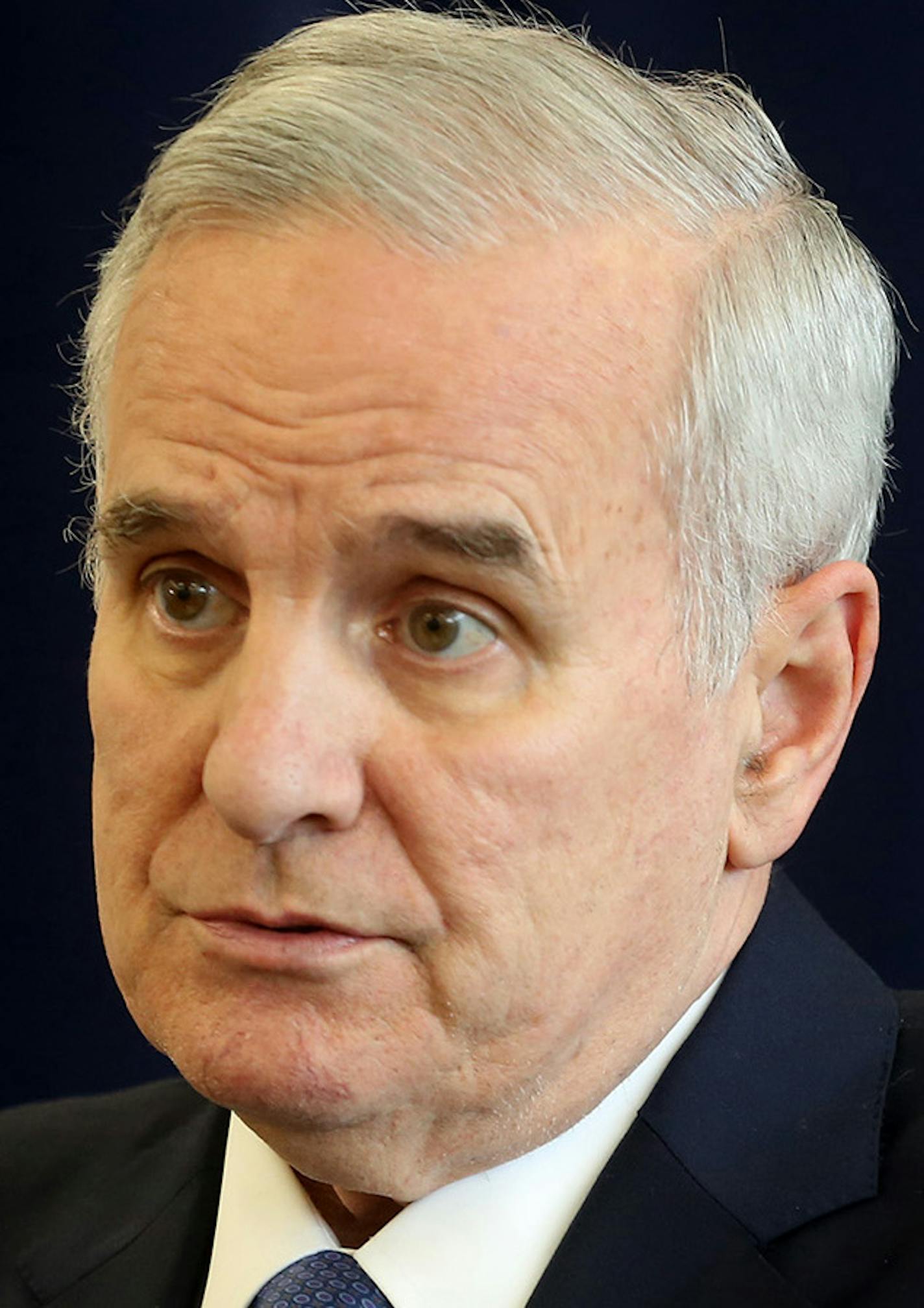 Gov Mark Dayton briefed the press one what bills he vetoed. ] (KYNDELL HARKNESS/STAR TRIBUNE) kyndell.harkness@startribune.com Gov. Mark Dayton's press conference in St Paul Min., Saturday, May 23, 2015. ORG XMIT: MIN1505231559060269 ORG XMIT: MIN1505231645380282 ORG XMIT: MIN1507301502050324