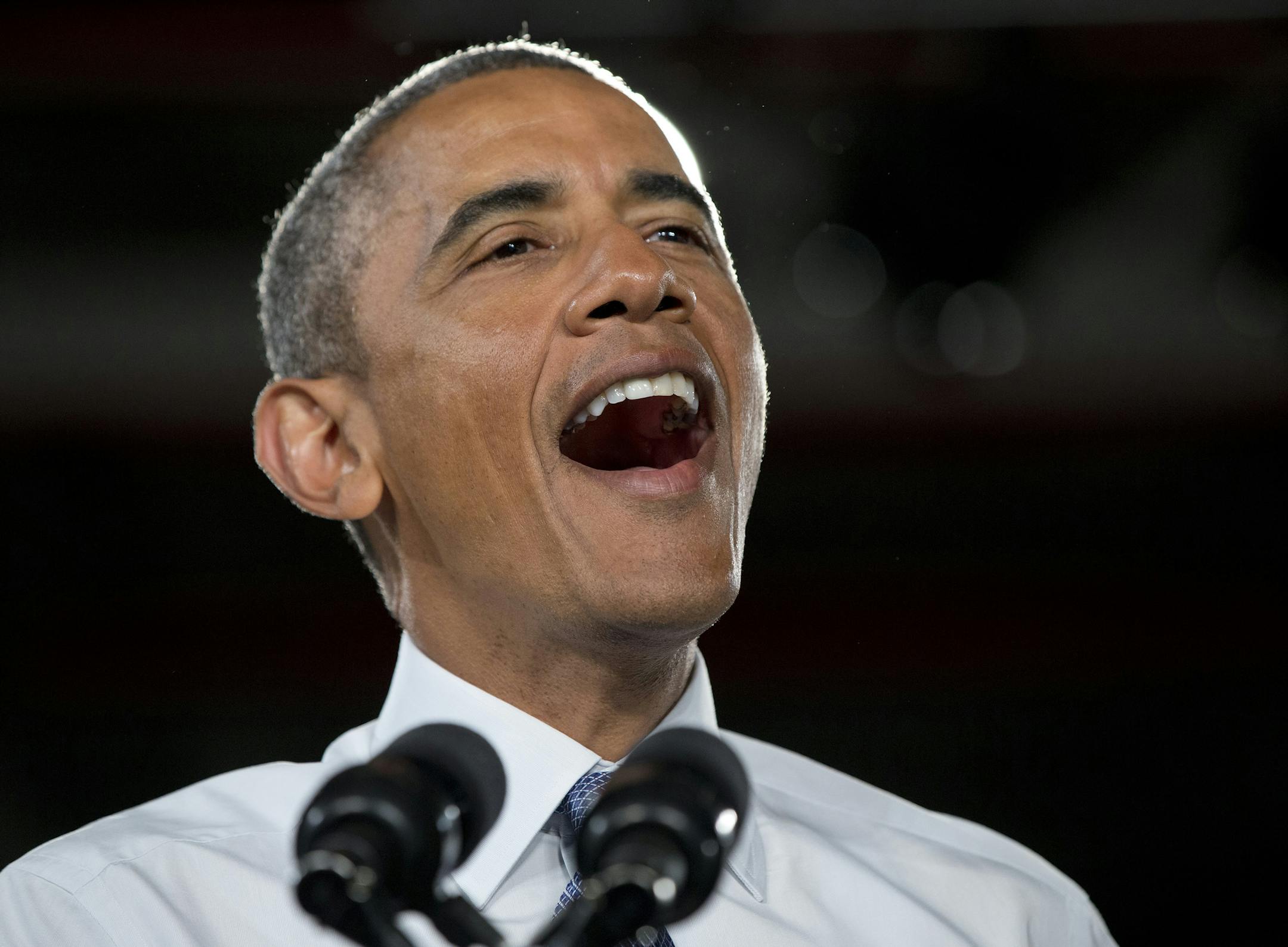 FILE - In this Jan. 7, 2015, file photo, President Barack Obama speaks at Ford Michigan Assembly Plant, in Wayne, Mich., about the resurgent American automotive and manufacturing sector. Obama and Congress are on a fast track toward confrontation over sanctions on Iran. The Senate Foreign Relations Committeeís hearing Wednesday, Jan. 21, on Iranian sanctions is the opening round of the new Republican-led Congressí first foreign policy fight with the White House. (AP Photo/Carolyn Kaste