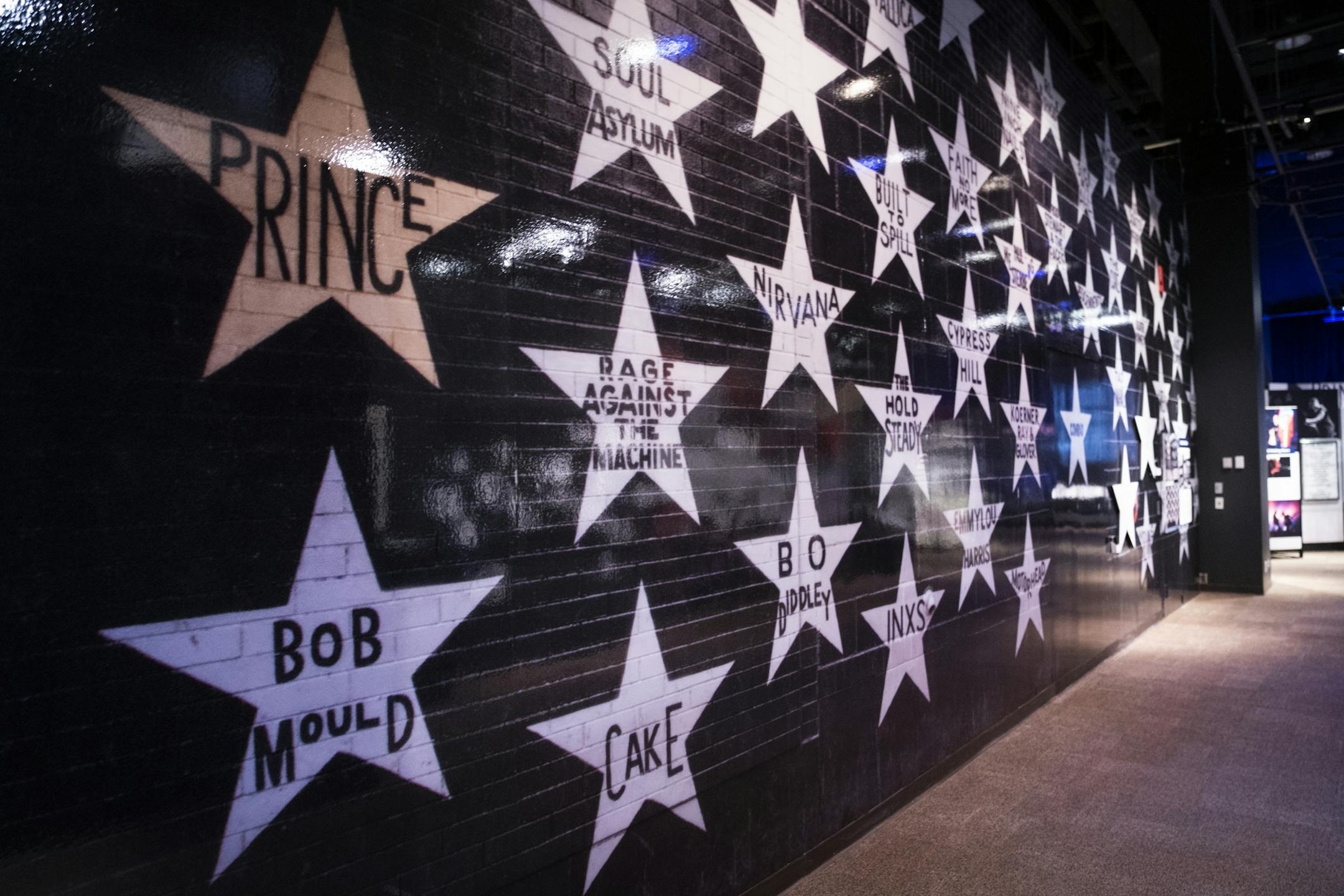 A replica of the wall outside of First Avenue.