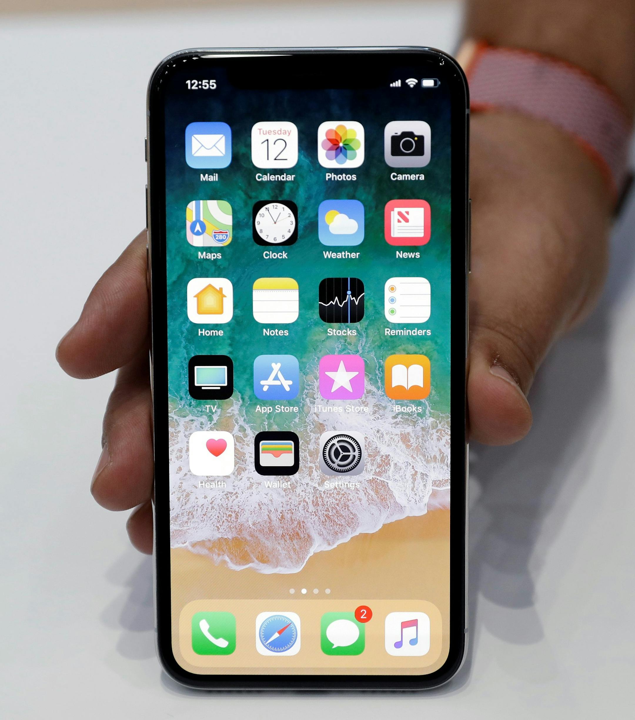 FILE - In this Tuesday, Sept. 12, 2017, file photo, the new iPhone X is displayed in the showroom after the new product announcement at the Steve Jobs Theater on the new Apple campus in Cupertino, Calif. Apple fans who froze their credit after the Equifax data breach may end up with another hassle on their hands if they try to get one of the new iPhones that can cost more than $1,000. People who did so and want to make any big purchase may find the same. (AP Photo/Marcio Jose Sanchez, File) ORG